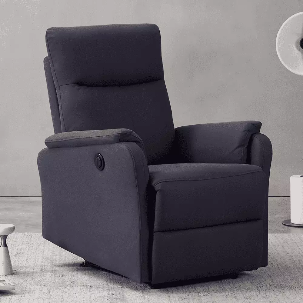 Z-HOM Electric Power Lift Reclining Chair Elderly Adjustable Modern Single Sofa Comfy Fabric Seat Grey