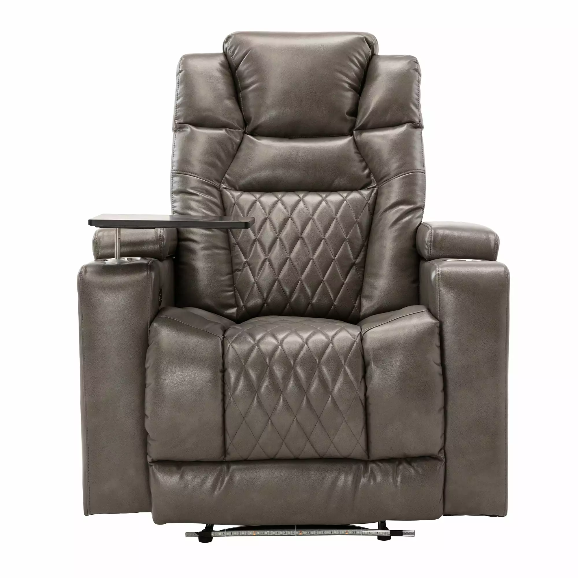 Power Motion Recliner USB Charging Port Hidden Arm Storage 360 Swivel Tray Table ANTFURN