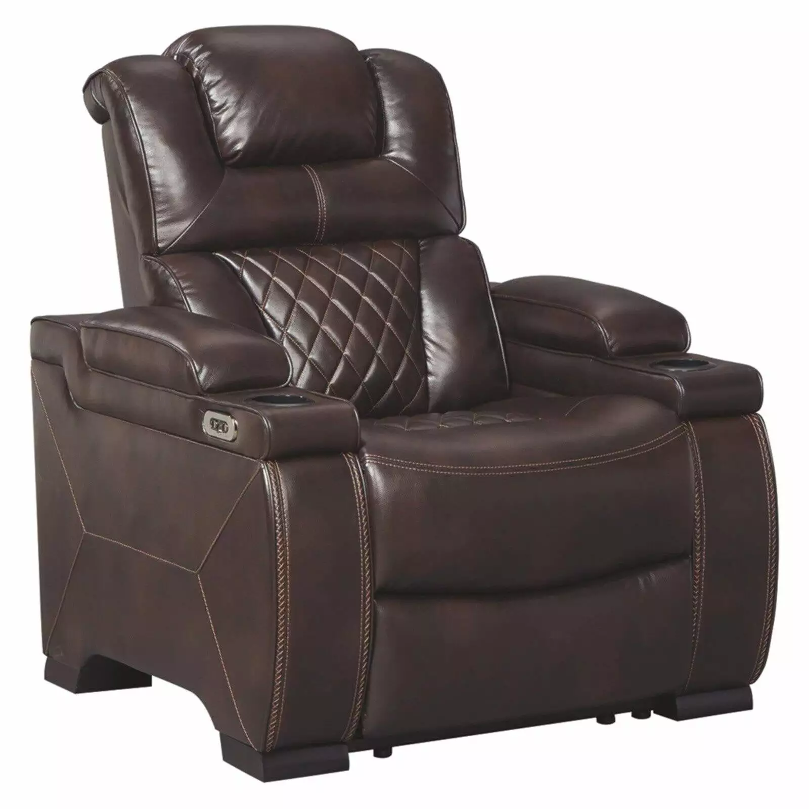 Signature Design Ashley Warnerton Power Recliner Chocolate Comfortable Ashley Furniture