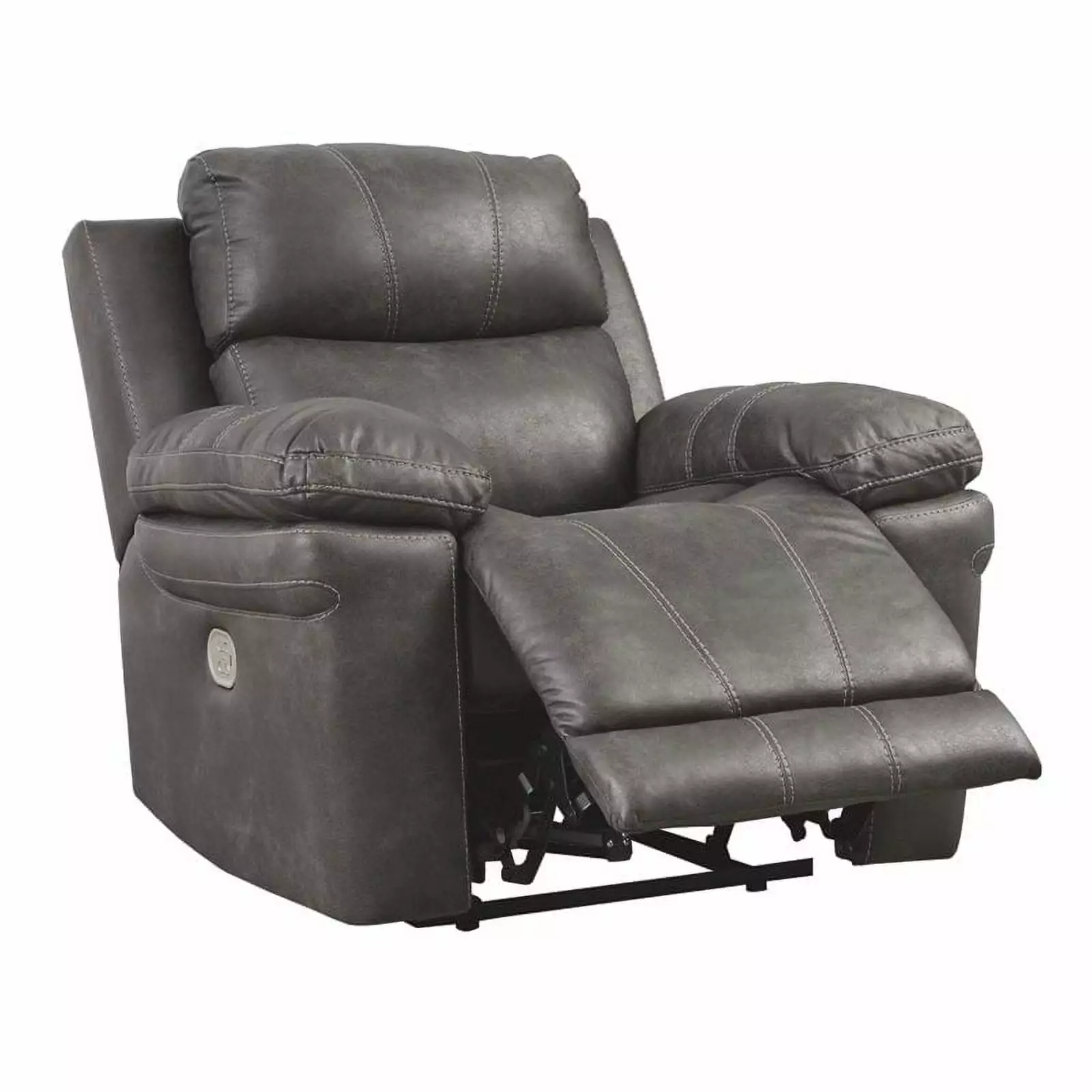 Bowery Hill Midnight Faux Leather Power Recliner