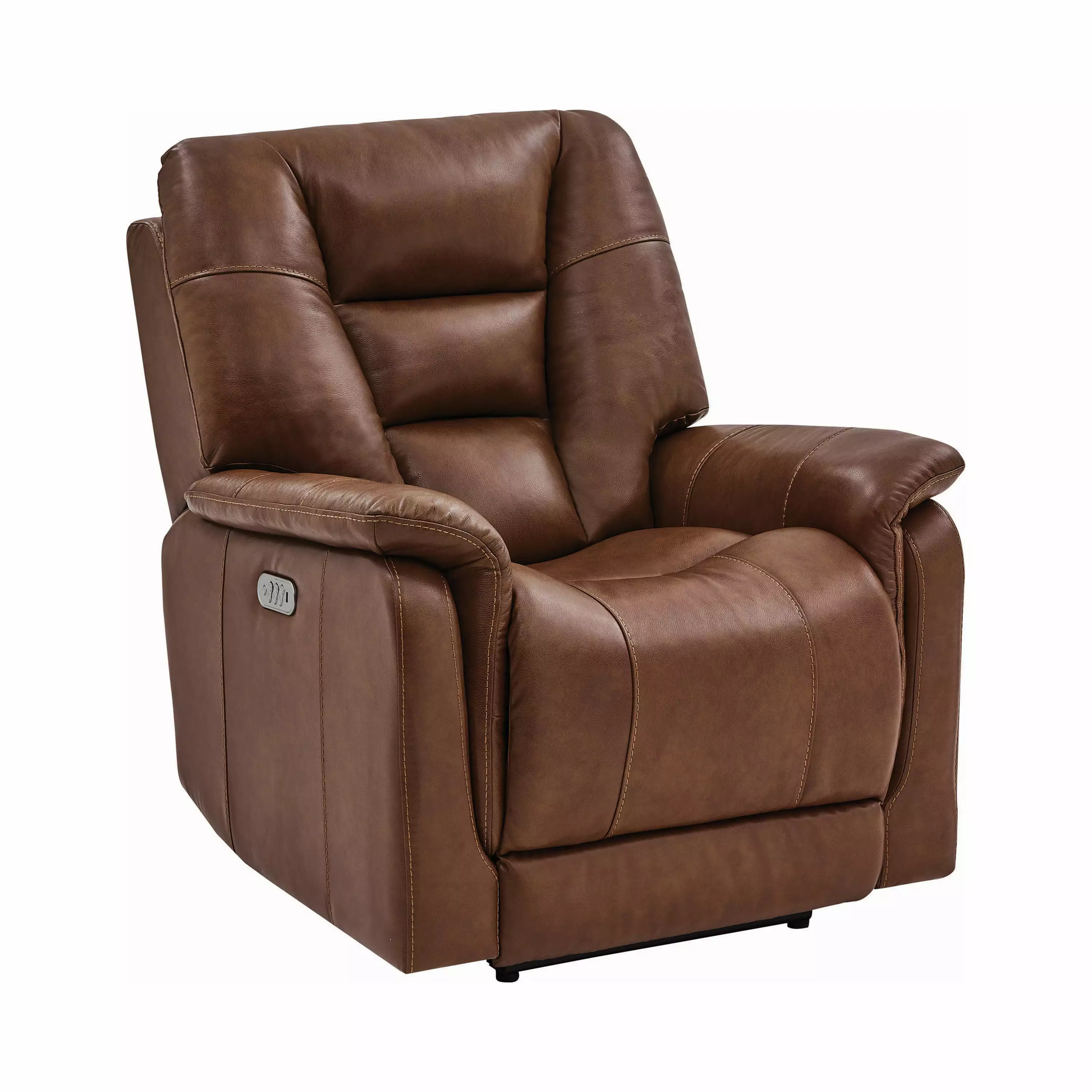 Pillow Top Arms Power Recliner Chestnut Soft Comfortable Living Room Chair Coaster Company