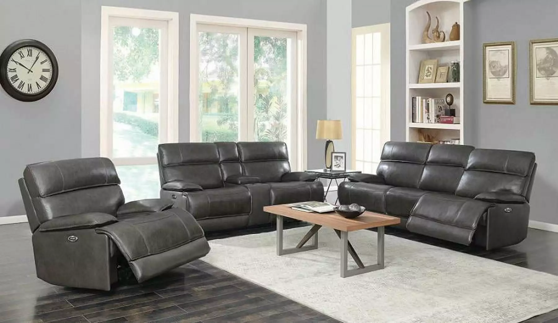 Stanford Charcoal Bluetooth Power Glider Recliner Advanced Features Coaster Company