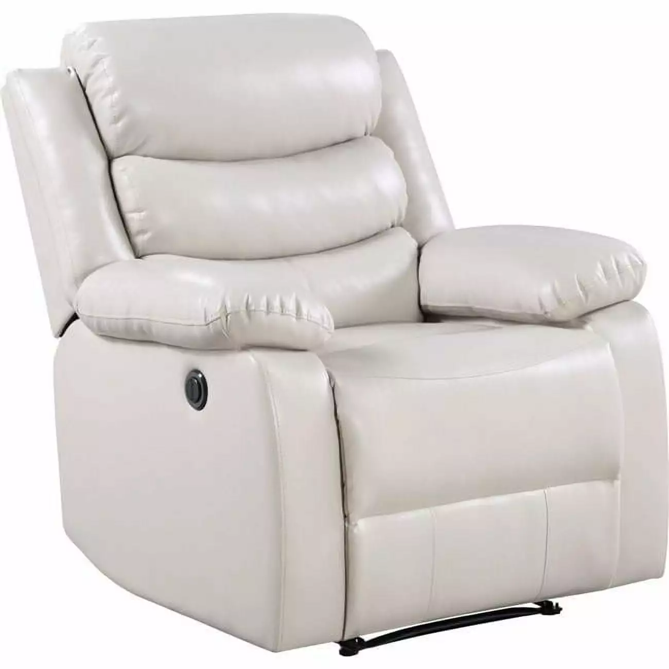 41 x 38 x 39 Power Recliner Chair Split Back Pillow Top Cream Comfortable Seating DeluxDesigns