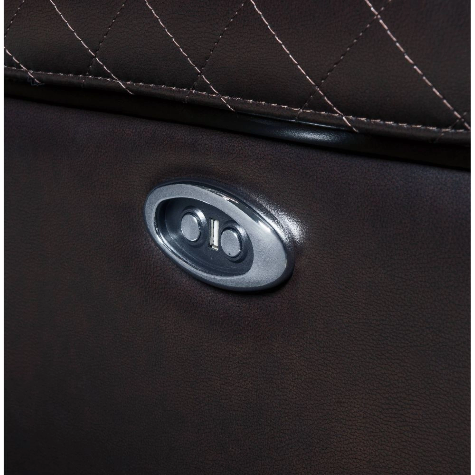 Ergode Power Motion Recliner Brown PU Leather