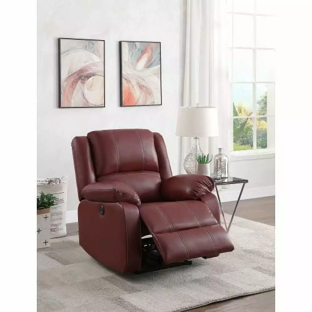 Goldmeet ACME Zuriel Power Recliner Red PU Leather 52153