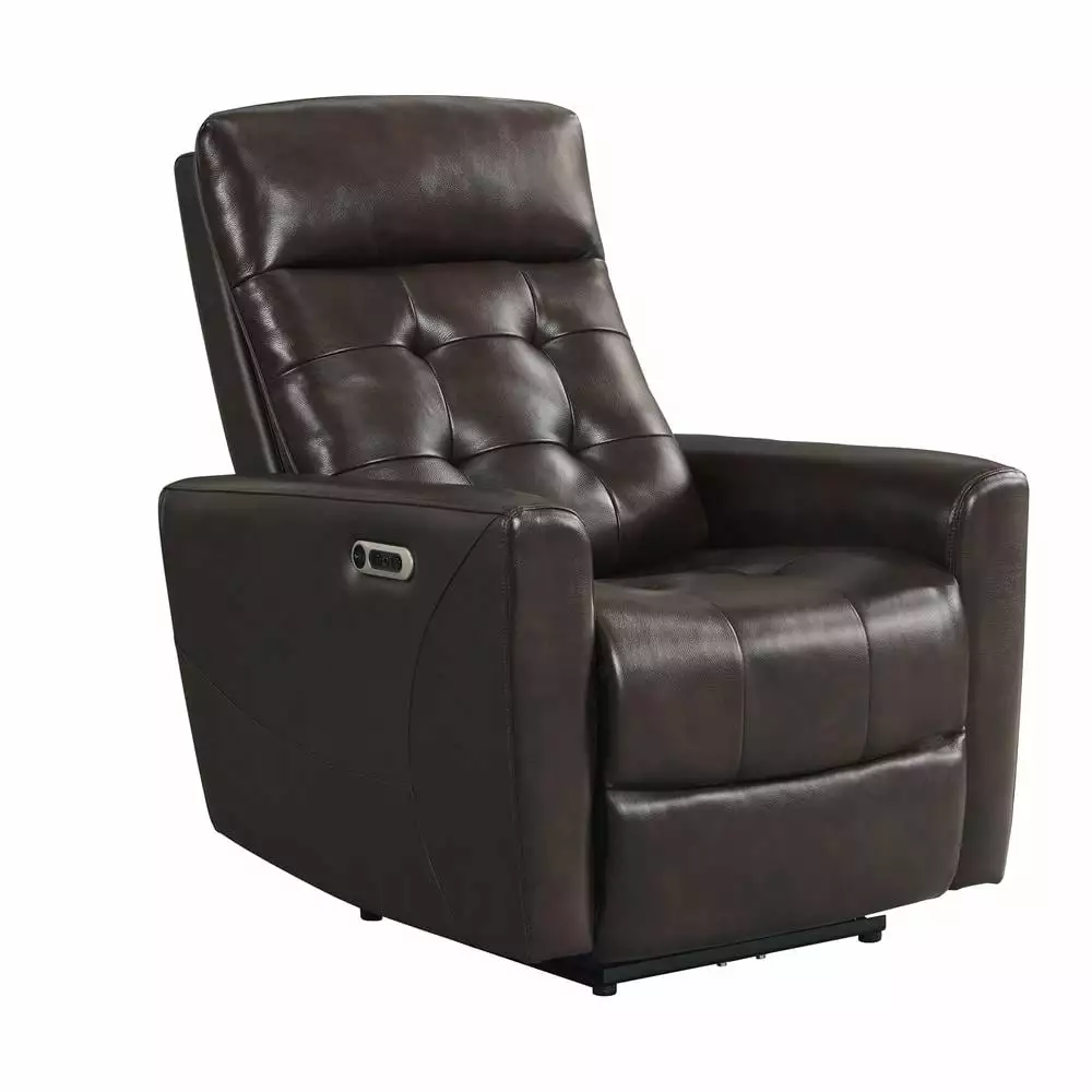 Picket House Furnishings Astro Power Recliner Power Headrest and USB Brown