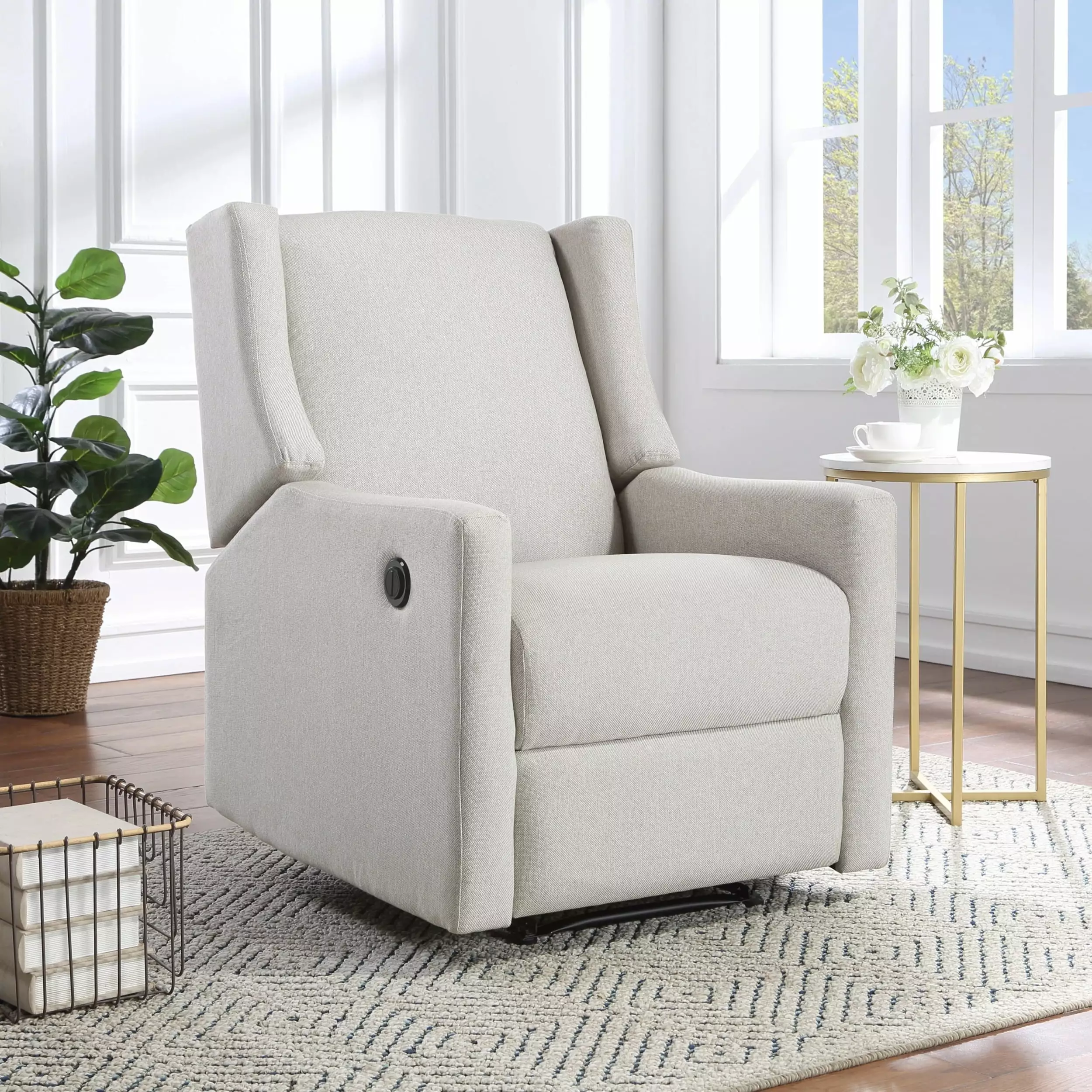 Pronto Power Recliner Buff Fabric - Comfortable and Stylish