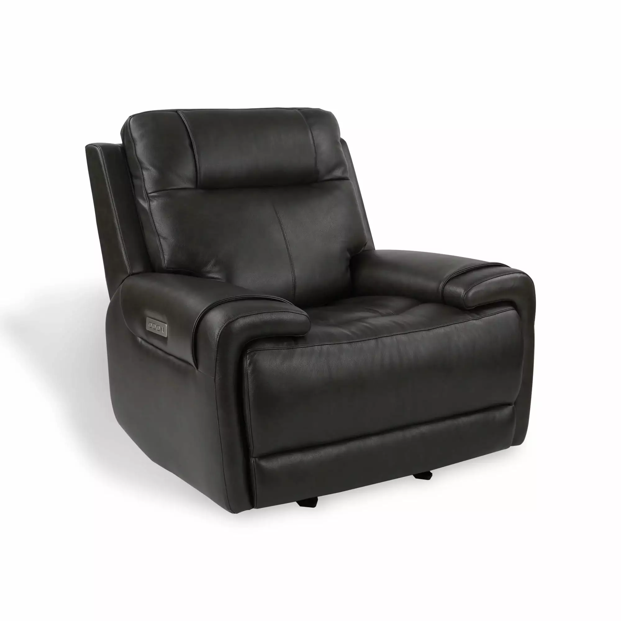 Trevor Triple Power Recliner Genuine Leather Standard Recliner Chair Lumbar Support Adjustable Headrest USB Type C Charge ...