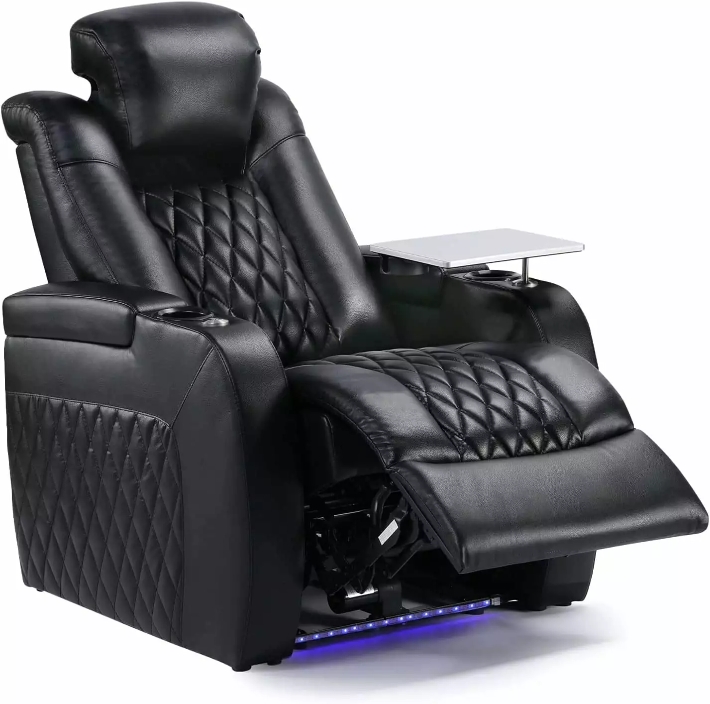 Home Theater Seating Top Grain Leather Recliner Dual Power and USB Weilianda