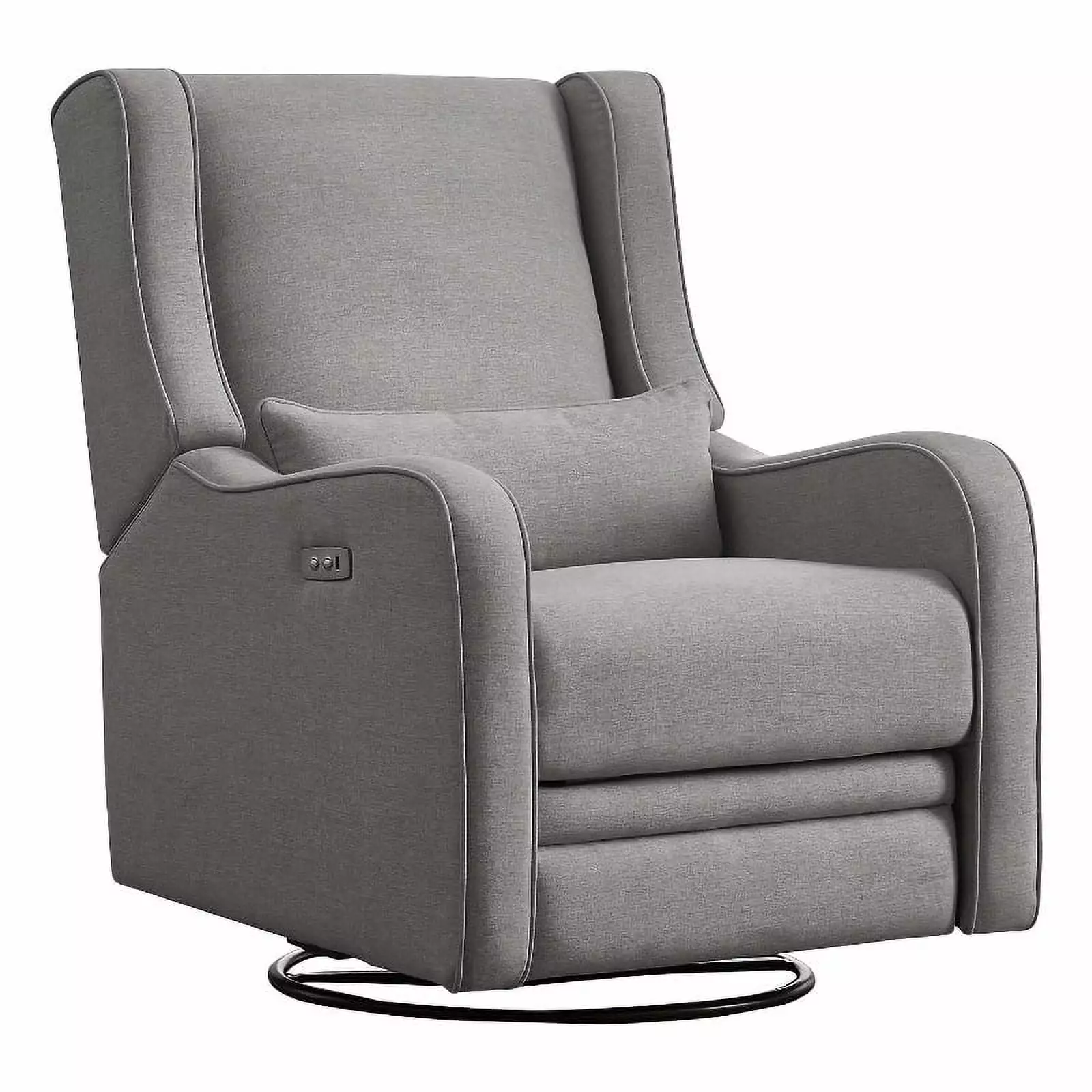 Westwood Design Elsa Fabric Power Swivel Glider Recliner Harbor Gray - Modern Comfort Chair