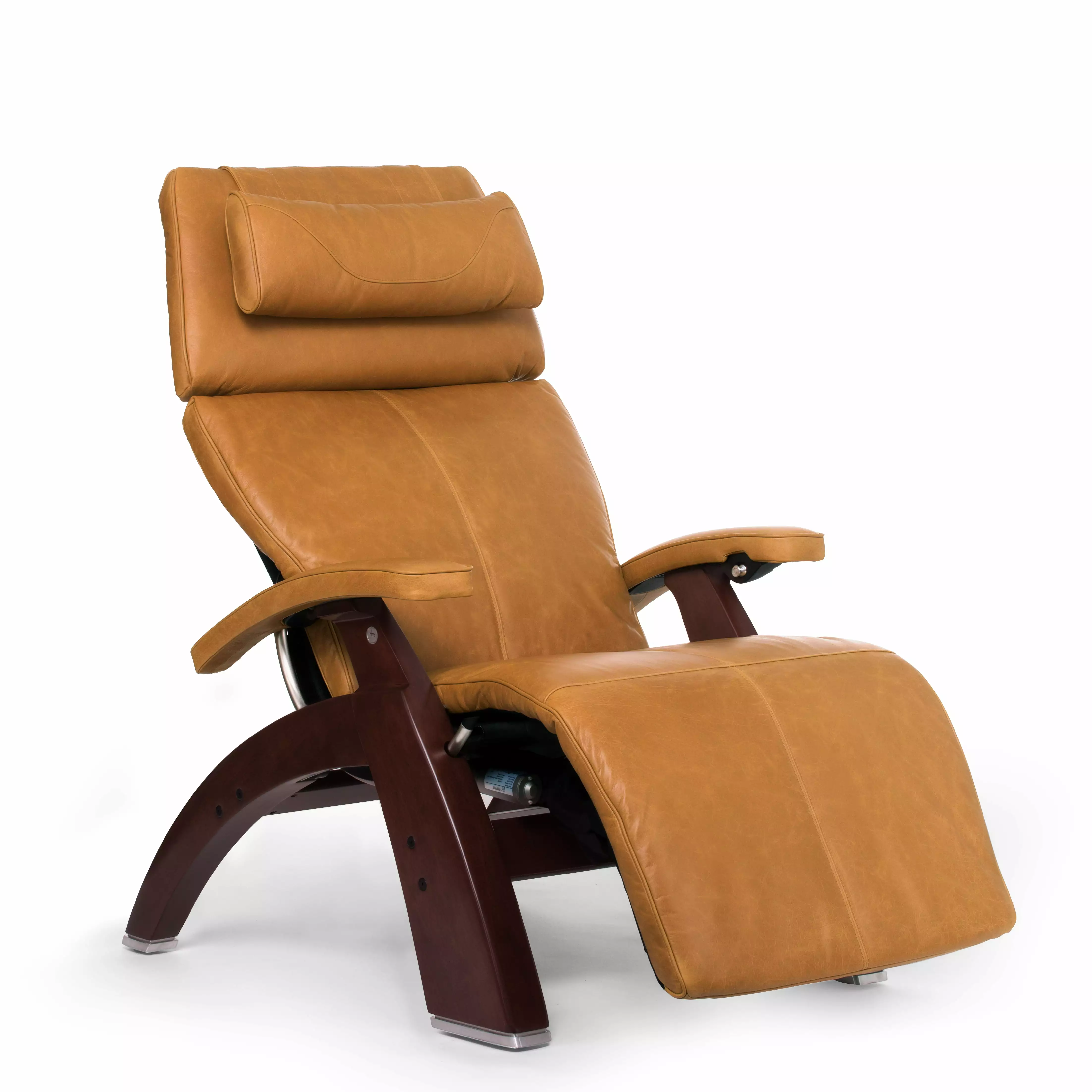 Human Touch PC-610 Omni-Motion Perfect Chair Series 2 Power Recliner Chestnut Wood Base Sycamore Leather