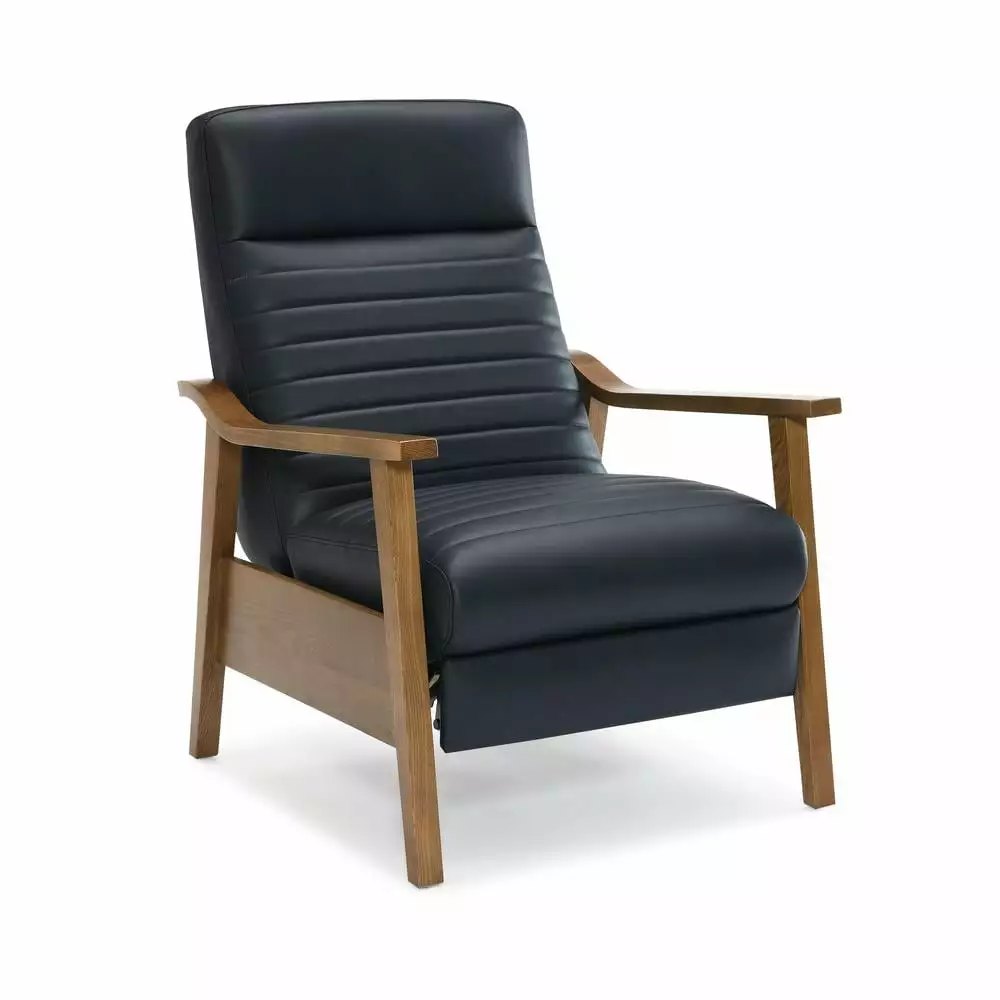 Comfort Pointe Arthur Midnight Blue Faux Leather Push Back Recliner