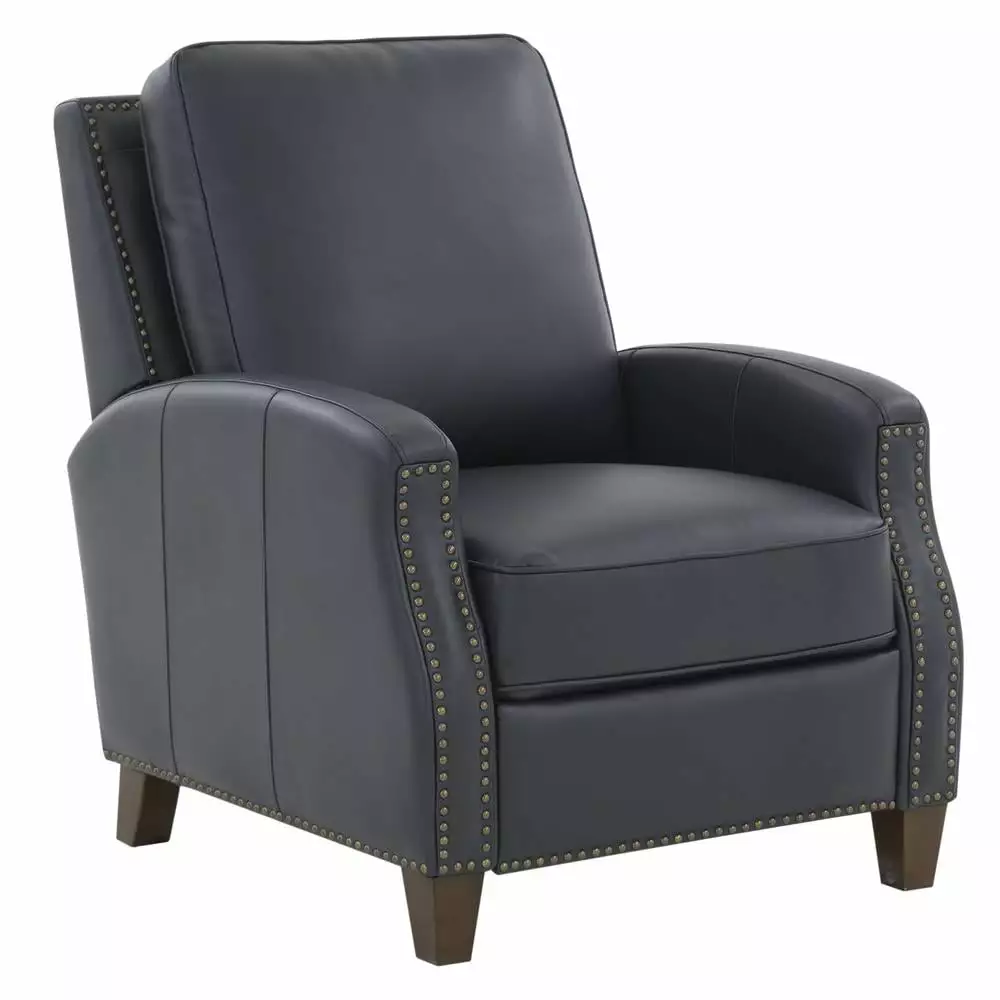 Comfort Pointe James Midnight Blue Faux Leather Push Back Recliner Chair