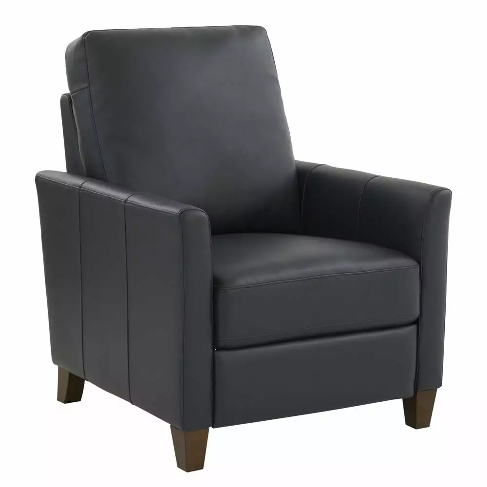 Comfort Pointe Penny Midnight Blue Faux Leather Modern Push Back Recliner Living Room Chair
