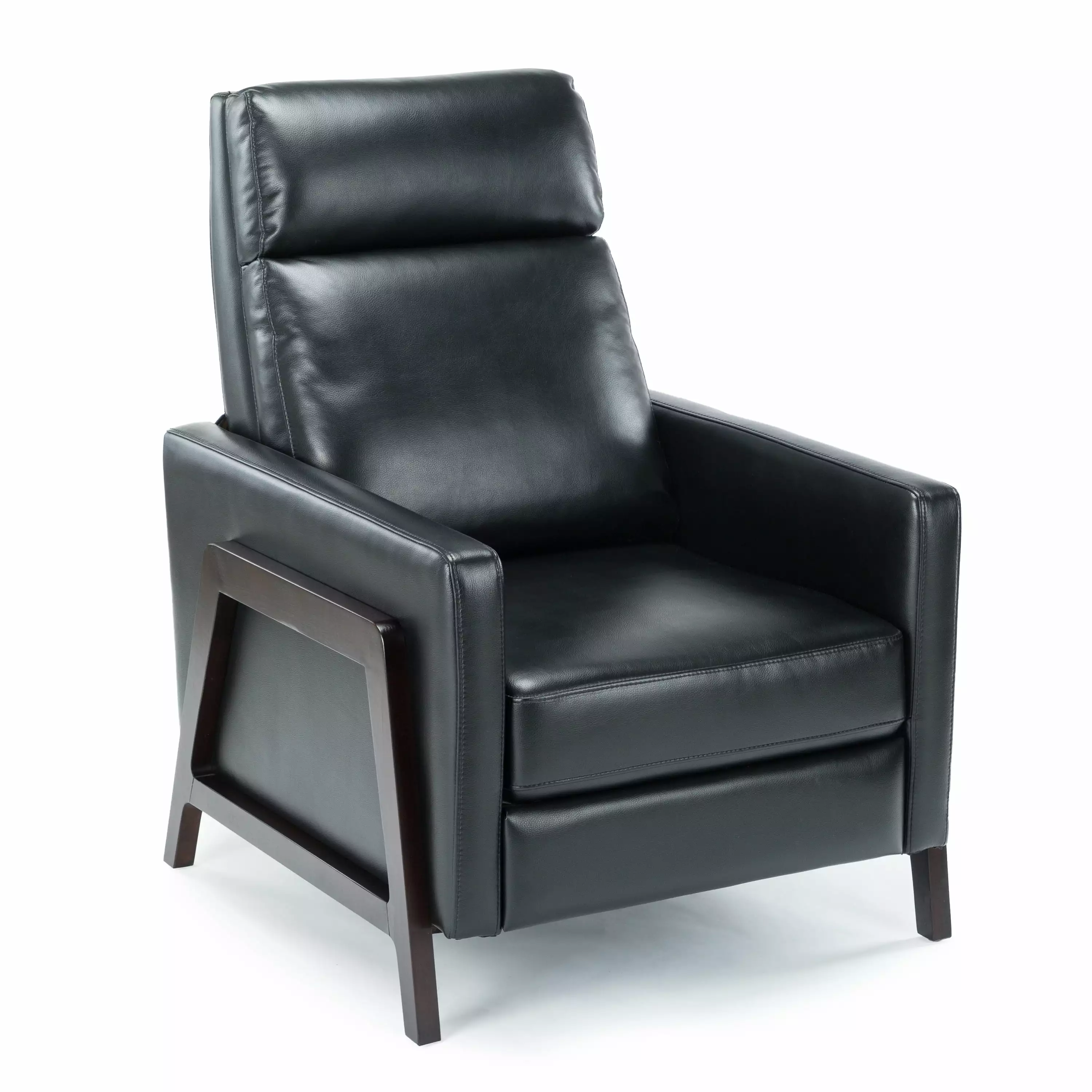 Push Back Recliner Black Stylish Living Room Furniture Jamini