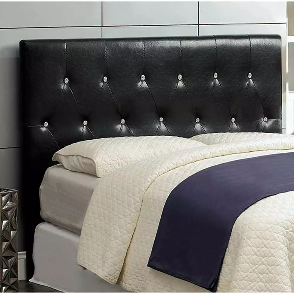 Vellen II Queen Size Headboard Black - Stylish Bed Frame Headboard Benzara