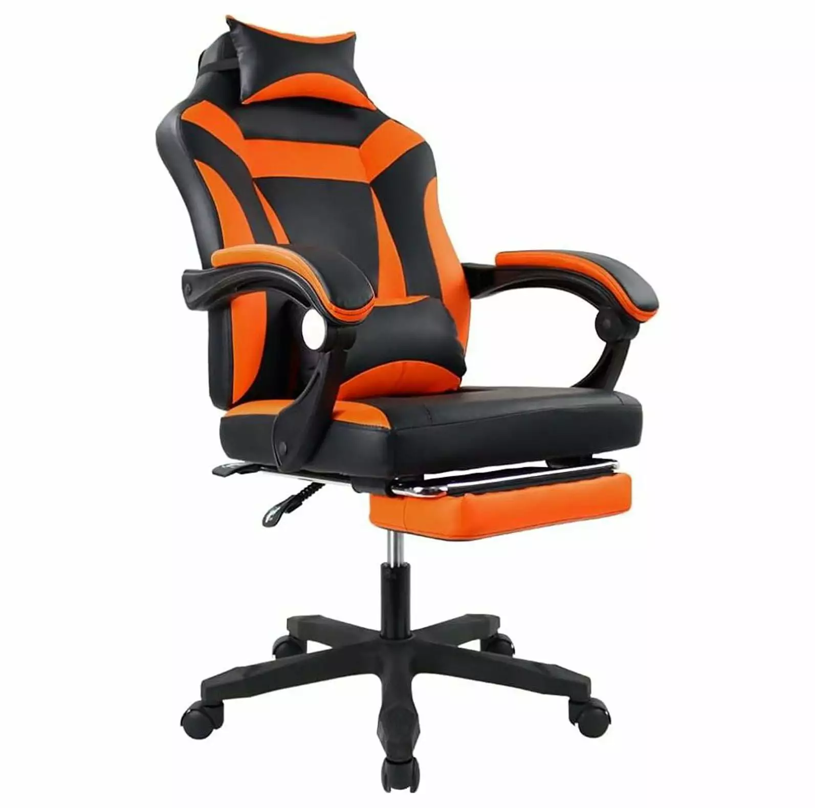 CodYinFI Ergonomic Gaming Chair E-Sport Racing Computer Adjustable Armrest and Headrest - Orange