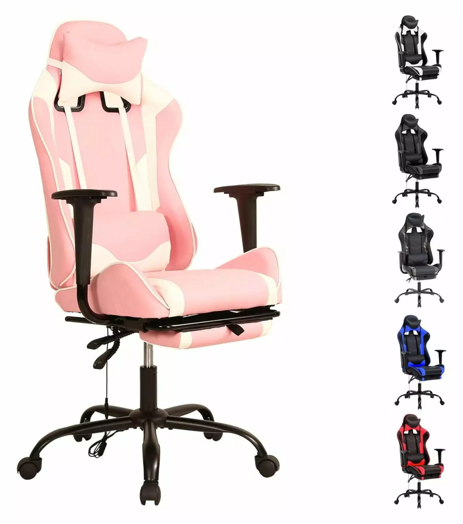 Gaming Chair Racing Office Computer Game Chair Headrest and Lumbar Support - High Back Ergonomic Desk Chair Exlonjet