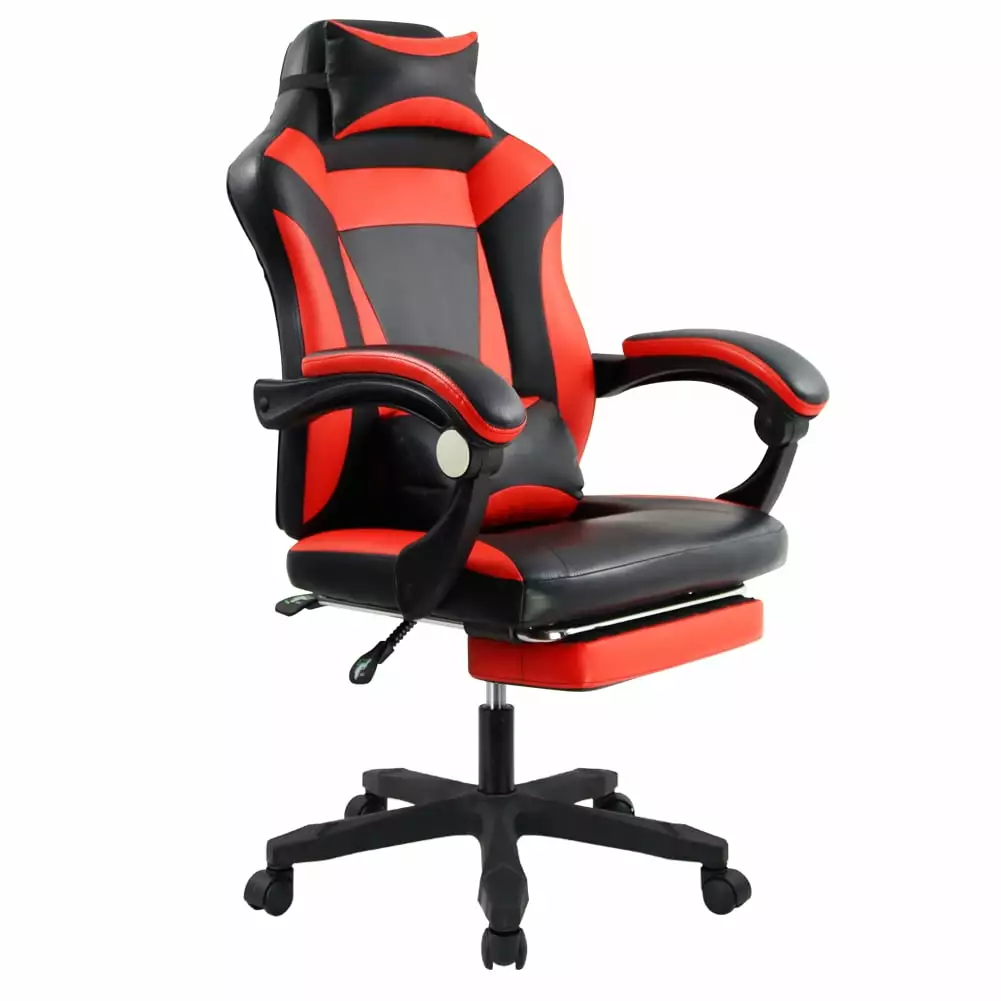 KKTONER Ergonomic Gaming Chair Executive Office Chair E-Sport Racing Swivel Height Adjustable Armrest Red