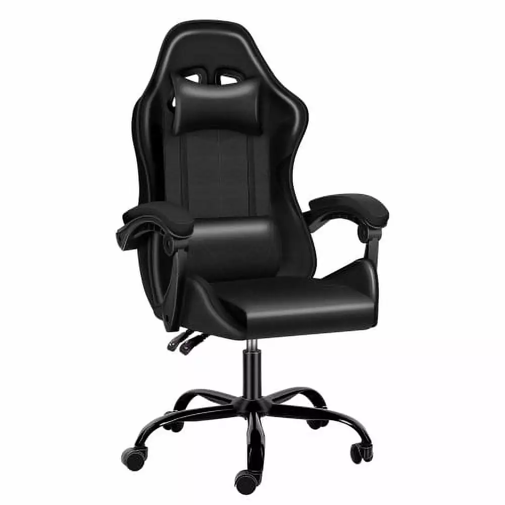 Racing Video Gaming Office Chair High Back Ergonomic Adjustable Swivel Chair Recliner and Seat Height Adjustment Black Hyp...