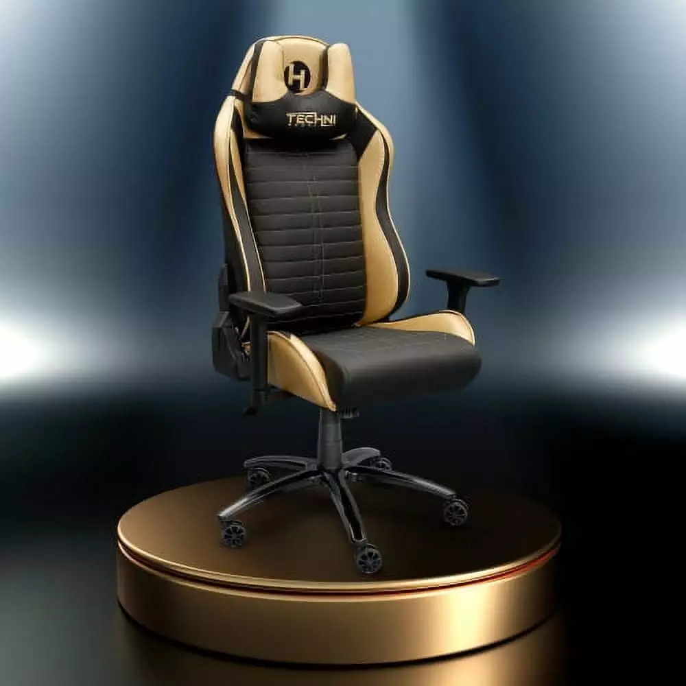 Wulawindy Ergonomic Racing Style Gaming Chair Golden Color