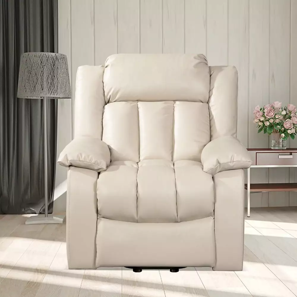 Trio Power Recliners Sofa Beige Living Room Go Green Woods