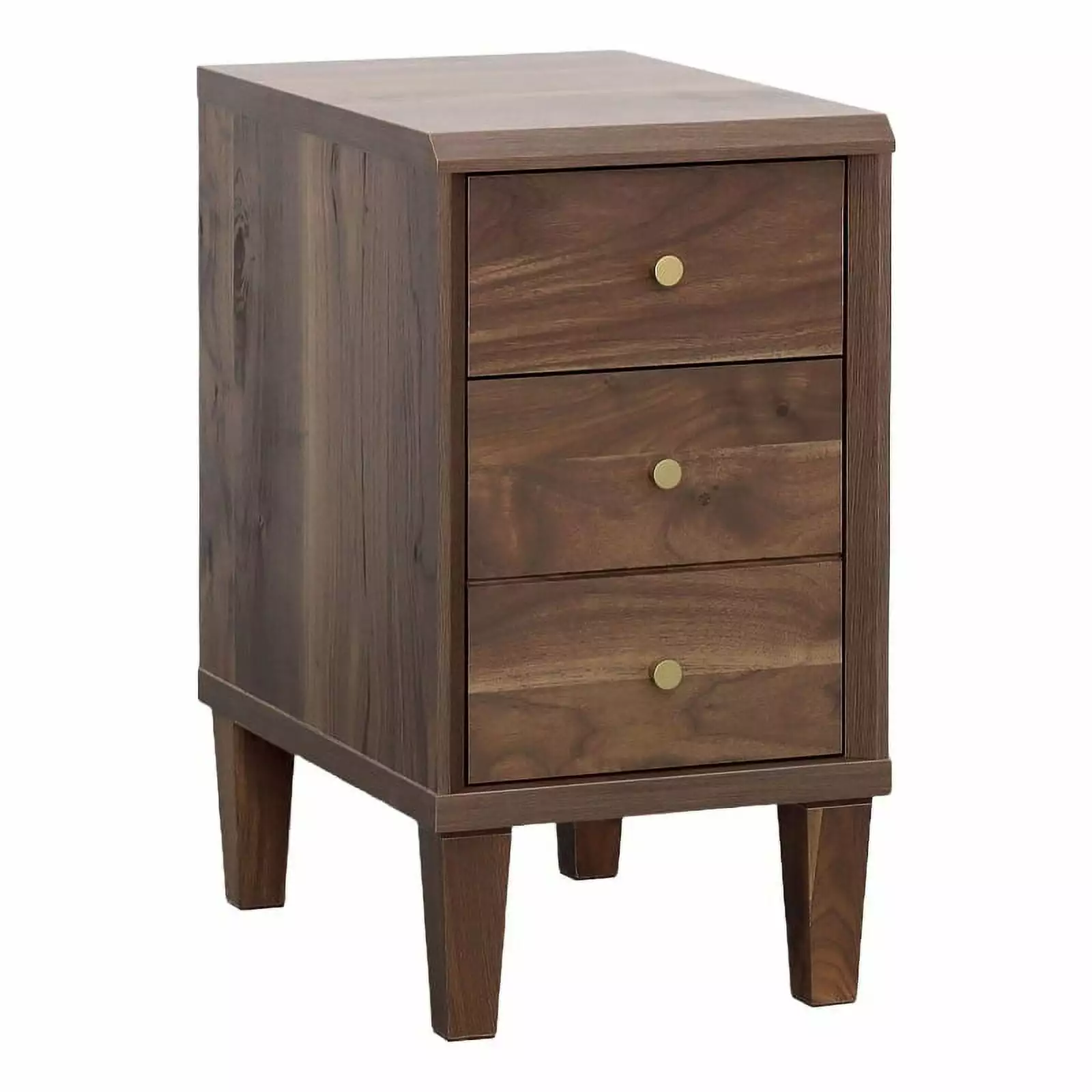 Pemberly Row Modern Engineered Wood Recliner Table Grand Walnut Finish