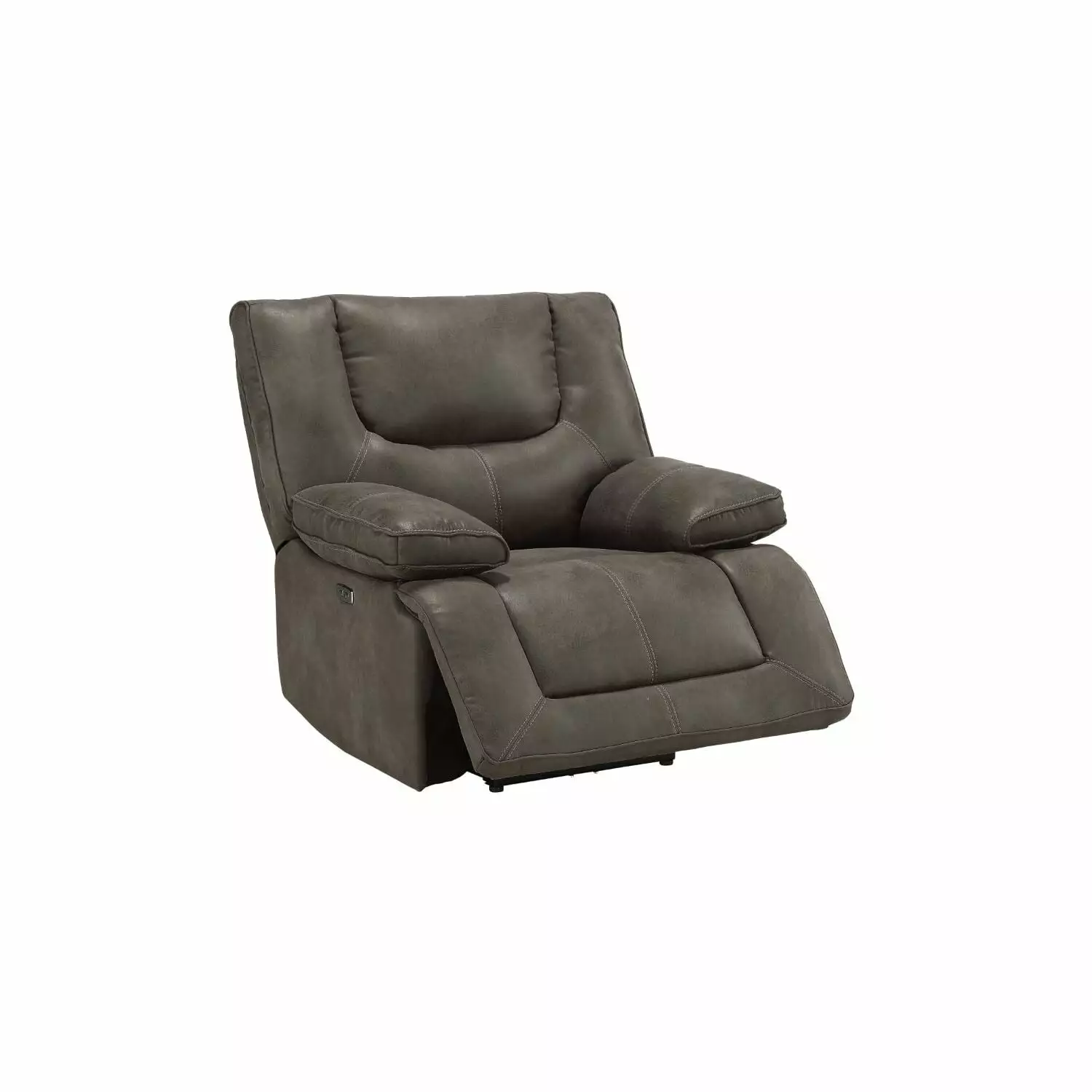 ACME Harumi Power Motion Recliner Chair Gray Fabric Acme Furniture