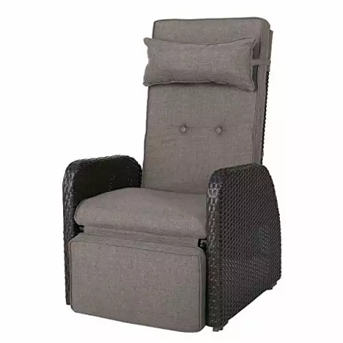 Christopher Knight Home Ostia Recliner Cushions Multibrown Brown Living Room