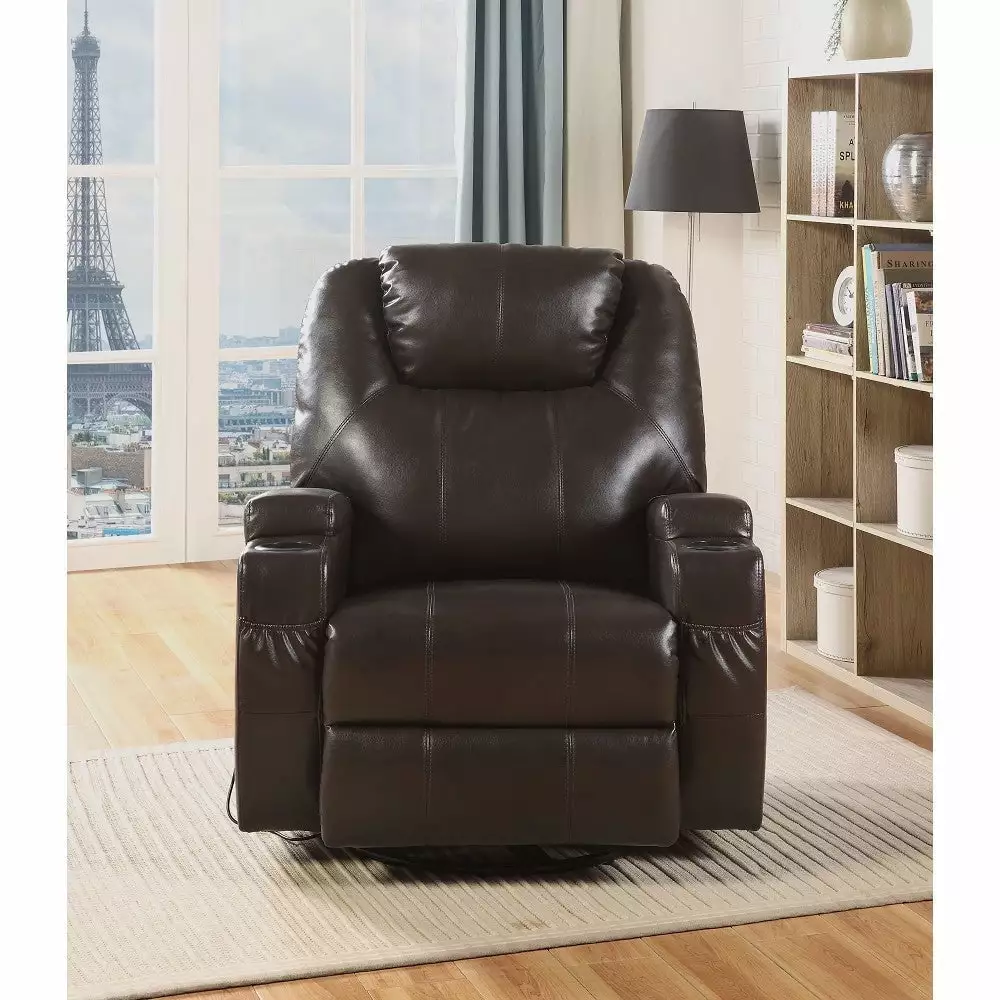 Rocker PU Recliner Brown - Comfortable and Stylish Go Green Woods