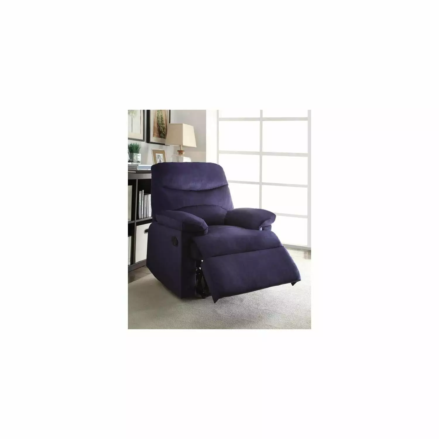 HomeStock Urban Upmarket Recliner Blue Fabric Living Room