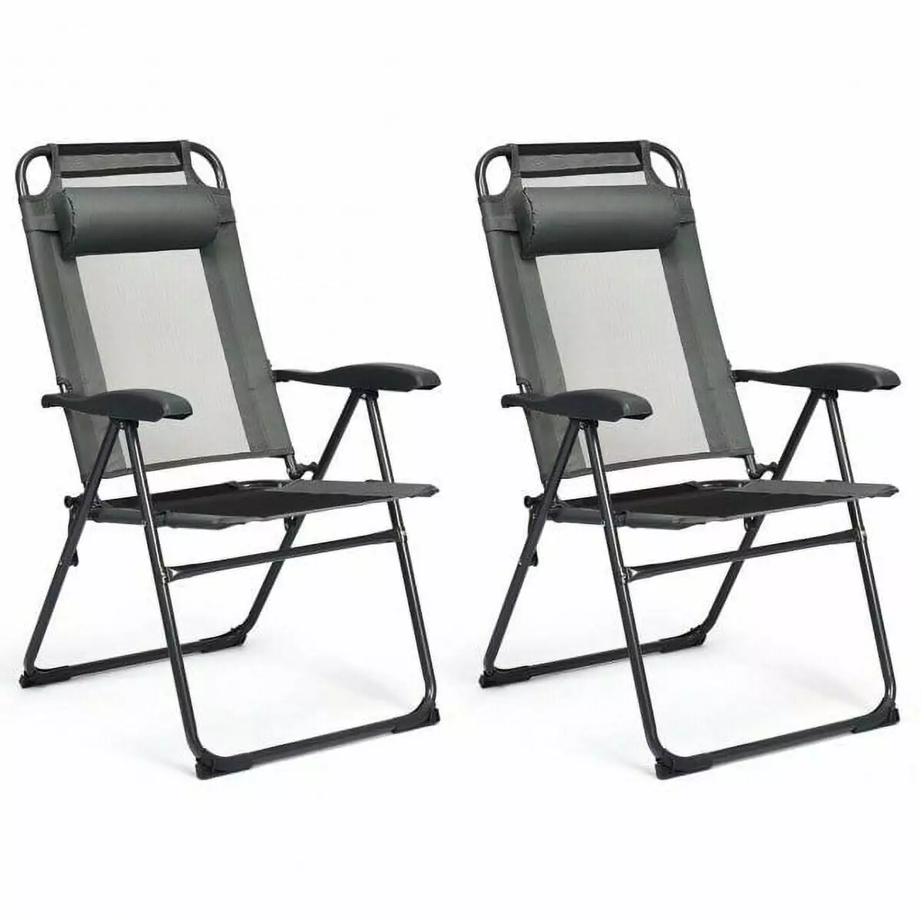 Adjustable Recliner Chairs 2 Pack Foldable Outdoor Lounge Chairs Hooya Imp.& Exp.