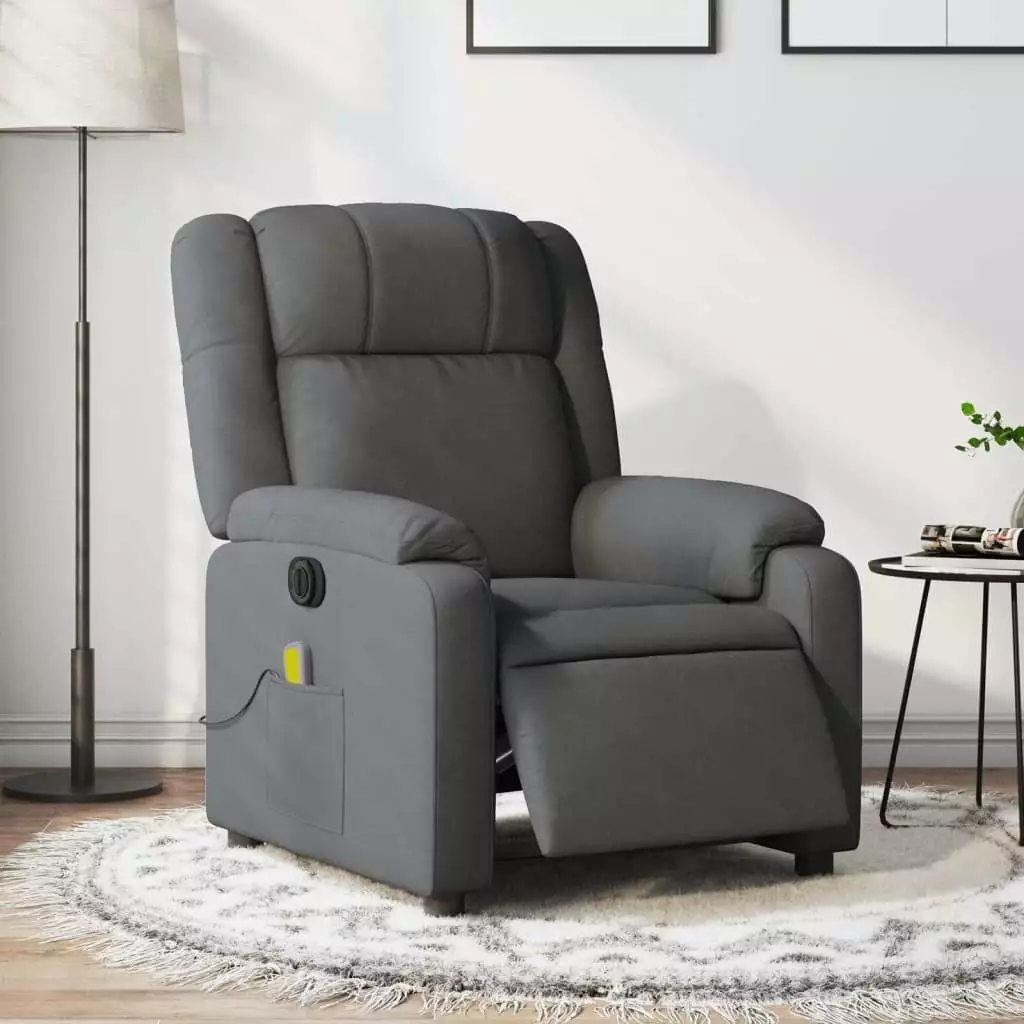 Irfora Dark Fabric Recliner Chair Modern Living Room Furniture