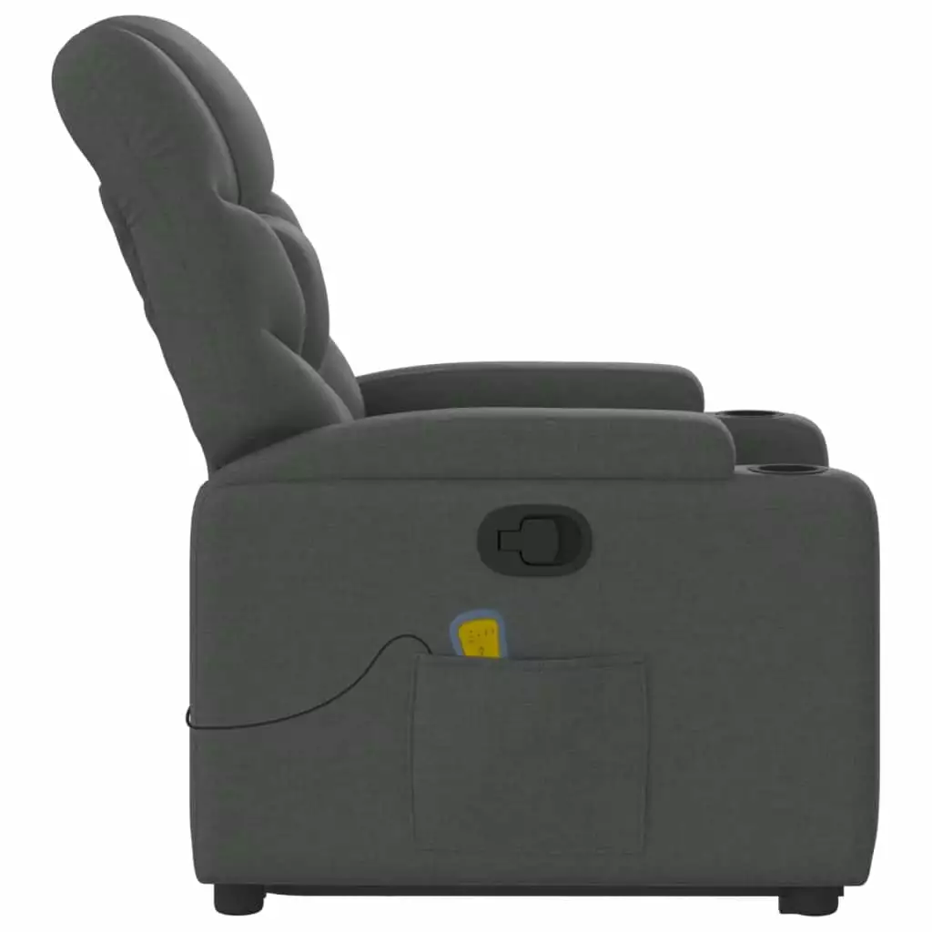Irfora Dark Recliner Chair Modern Faux Leather Living Room Recliner