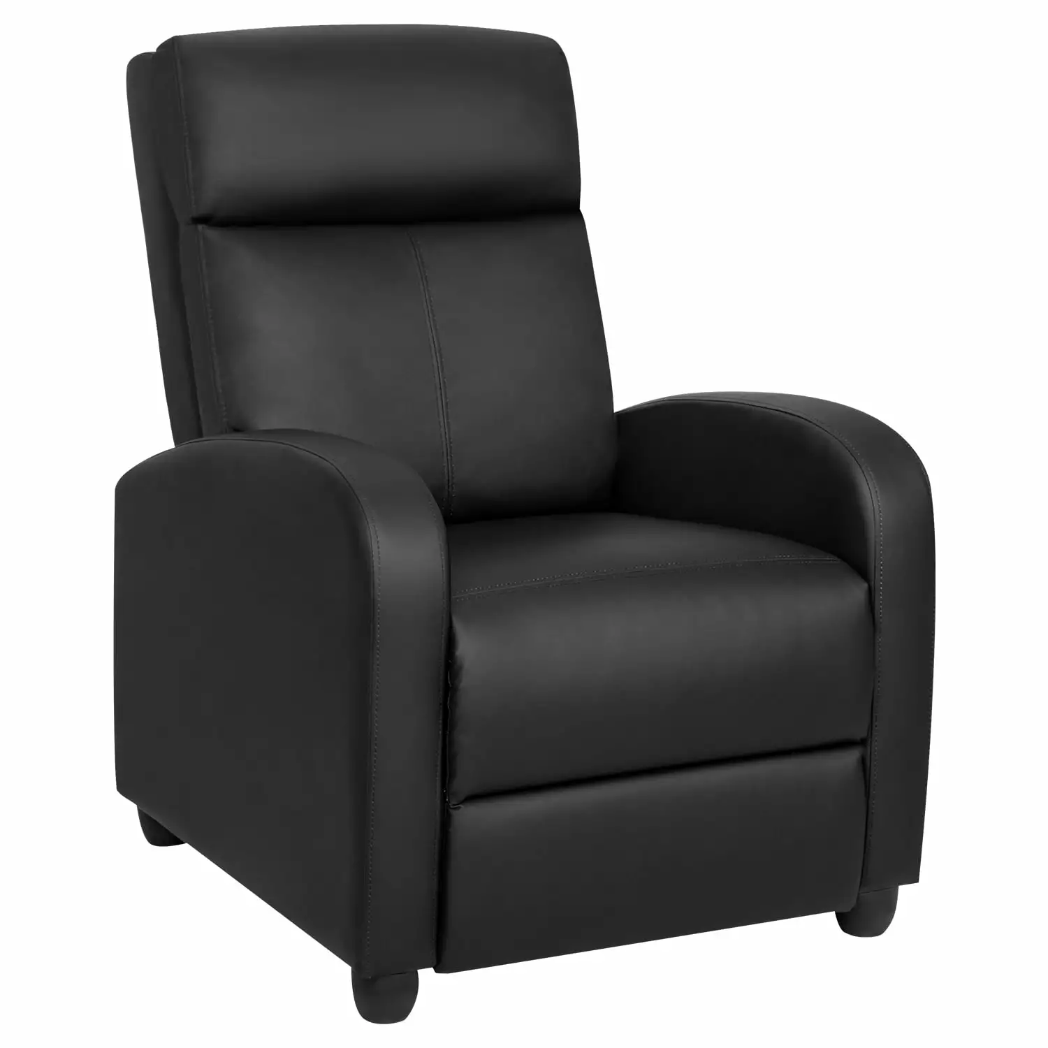 Lacoo Home Theater Recliner Padded Seat and Backrest - Black Comfortable Reclining Chair