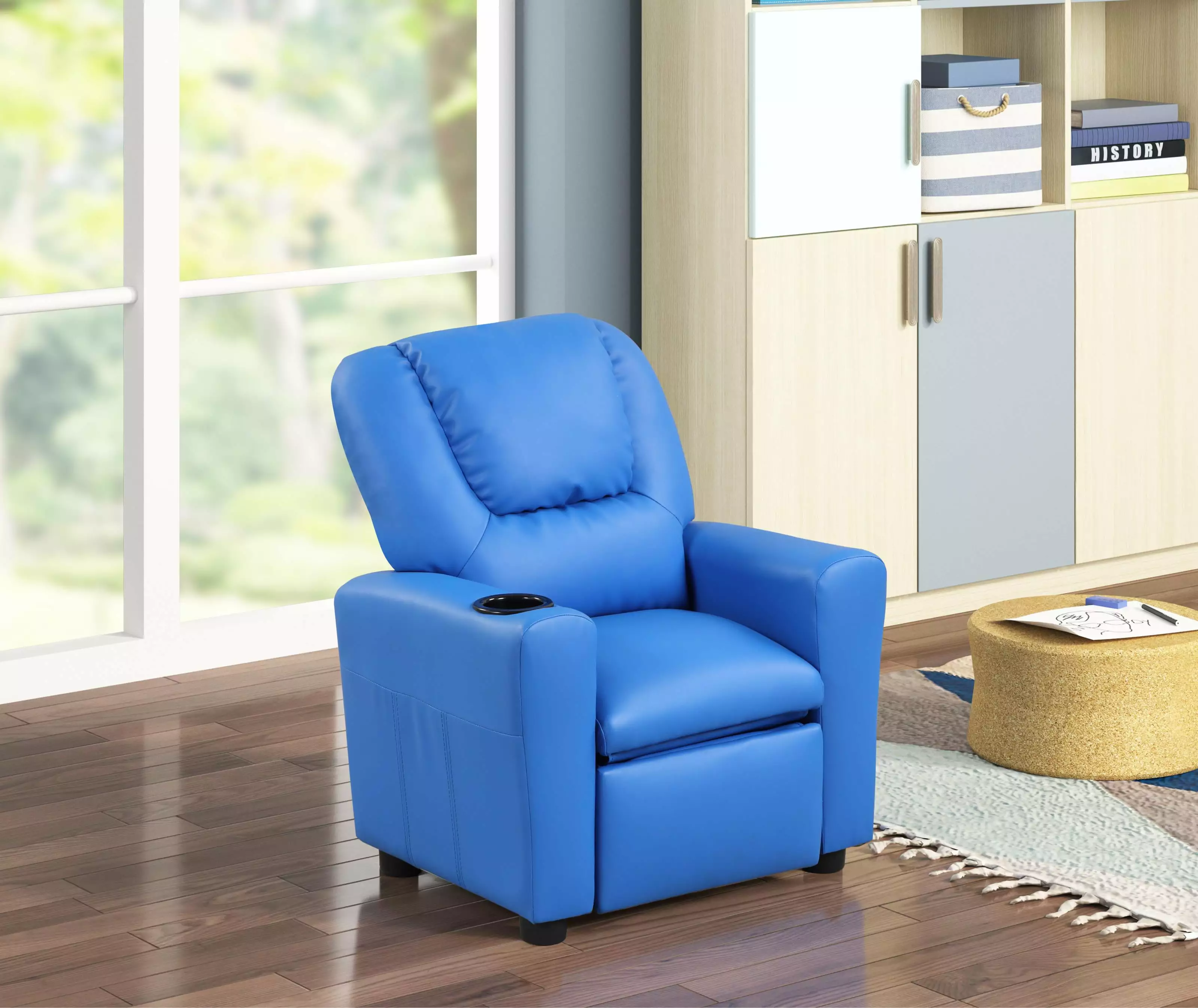 Kids Recliner Chair Cup Holder Multiple Colors Comfort and Style 27.0 Inches Yeah Depot