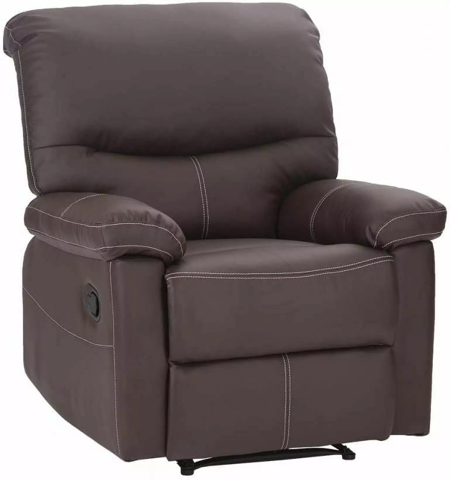 1 Set Sofa Loveseat Chaise Couch Recliner Brown Leather - Comfortable Living Room Furniture FDW