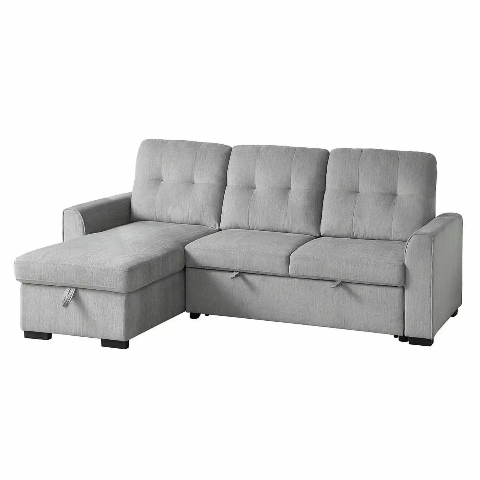 Lexicon Contemporary Wood 2-Piece Reversible Sectional Storage Gray