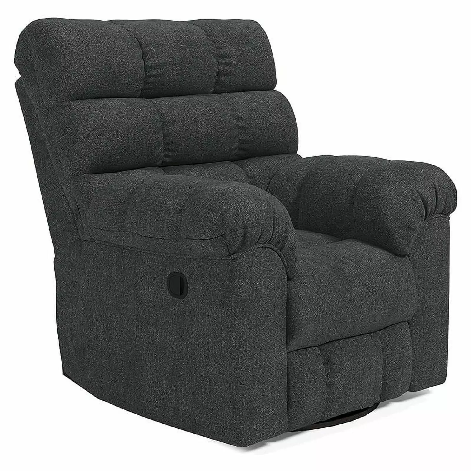 Ashley Furniture Wilhurst Fabric Manual Swivel Rocker Recliner Marine Blue