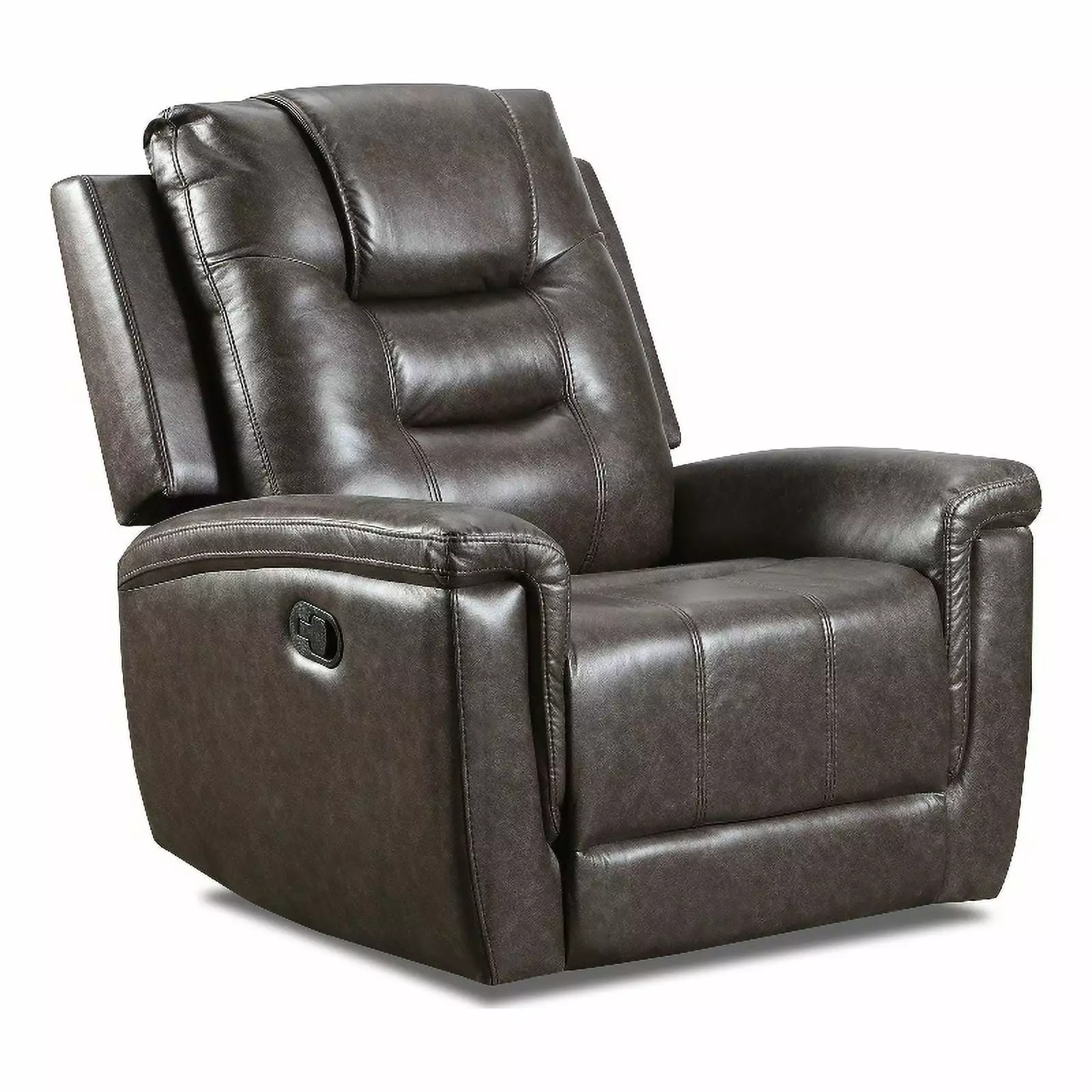 Behold Home Charlie Chocolate Manual Rocker Recliner Plush Comfort