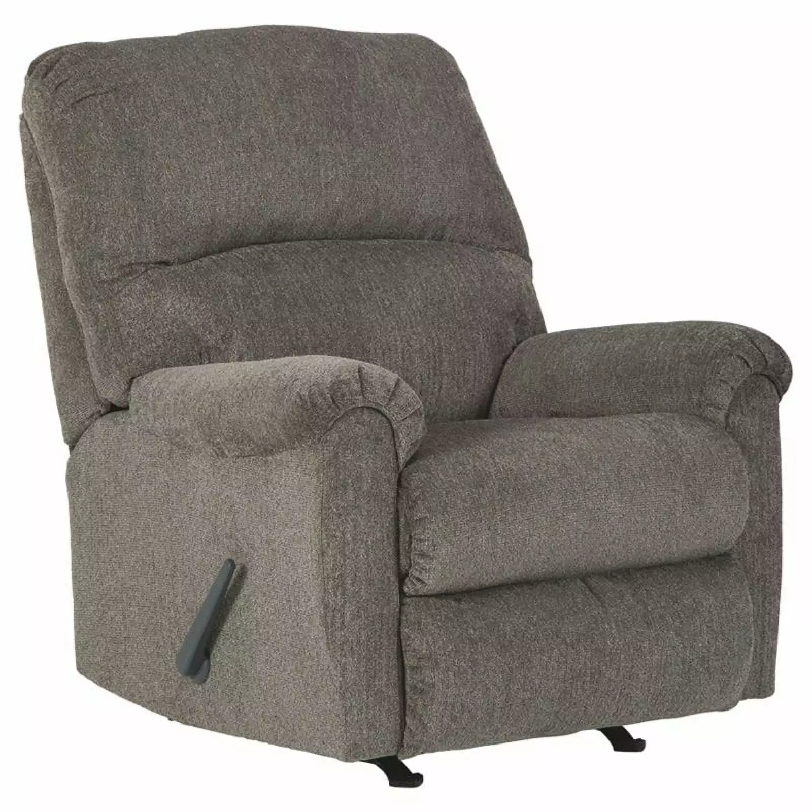 Bowery Hill Contemporary Fabric Rocker Recliner Slate Gray Living Room