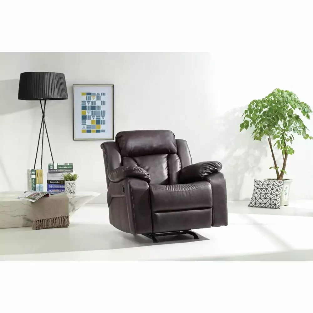DeeHome Glory Furniture Daria G686-RC Rocker Recliner Dark Brown Living Room