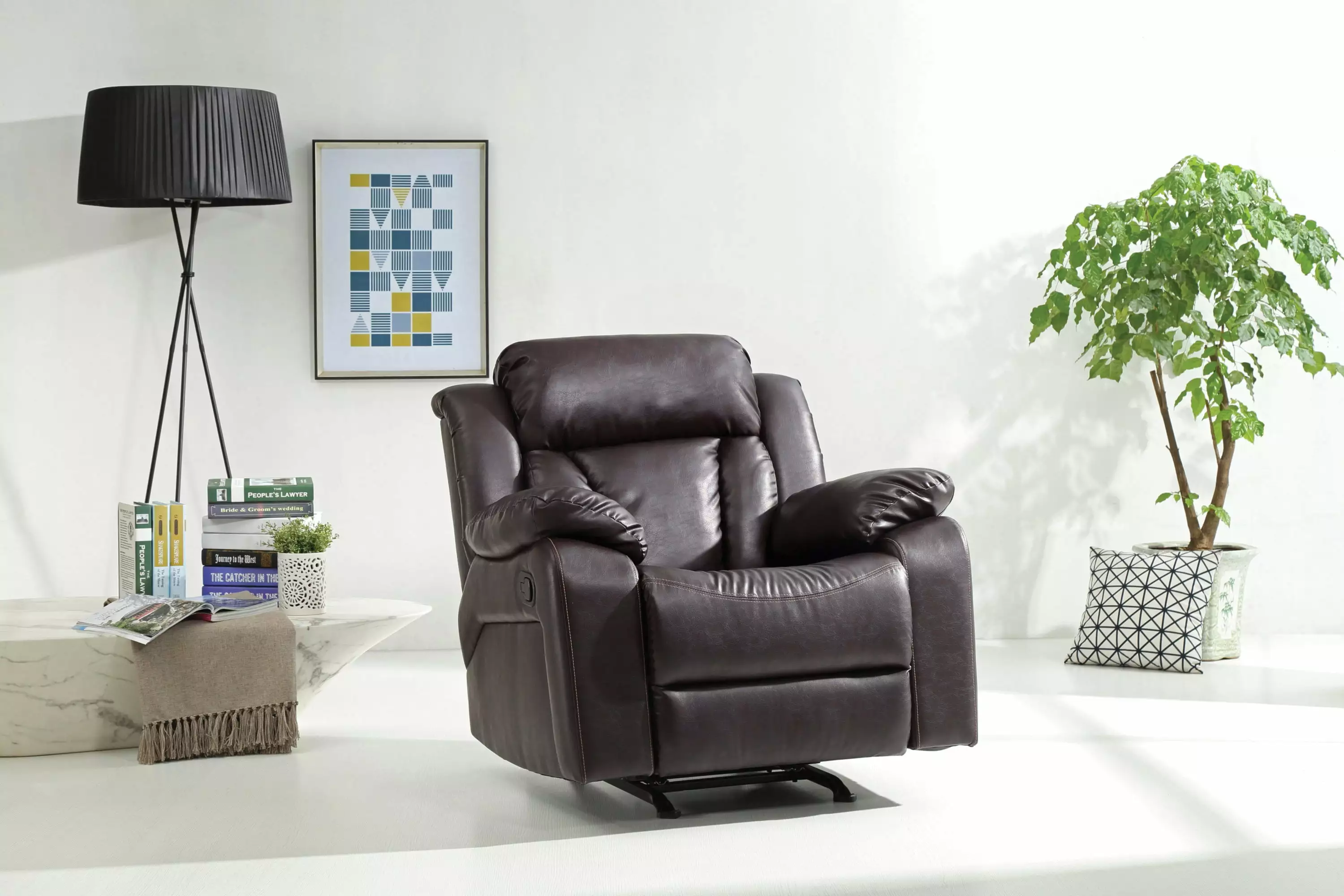 Noble Rocker Recliner Dark Brown Modern Living Rooms Go Green Woods