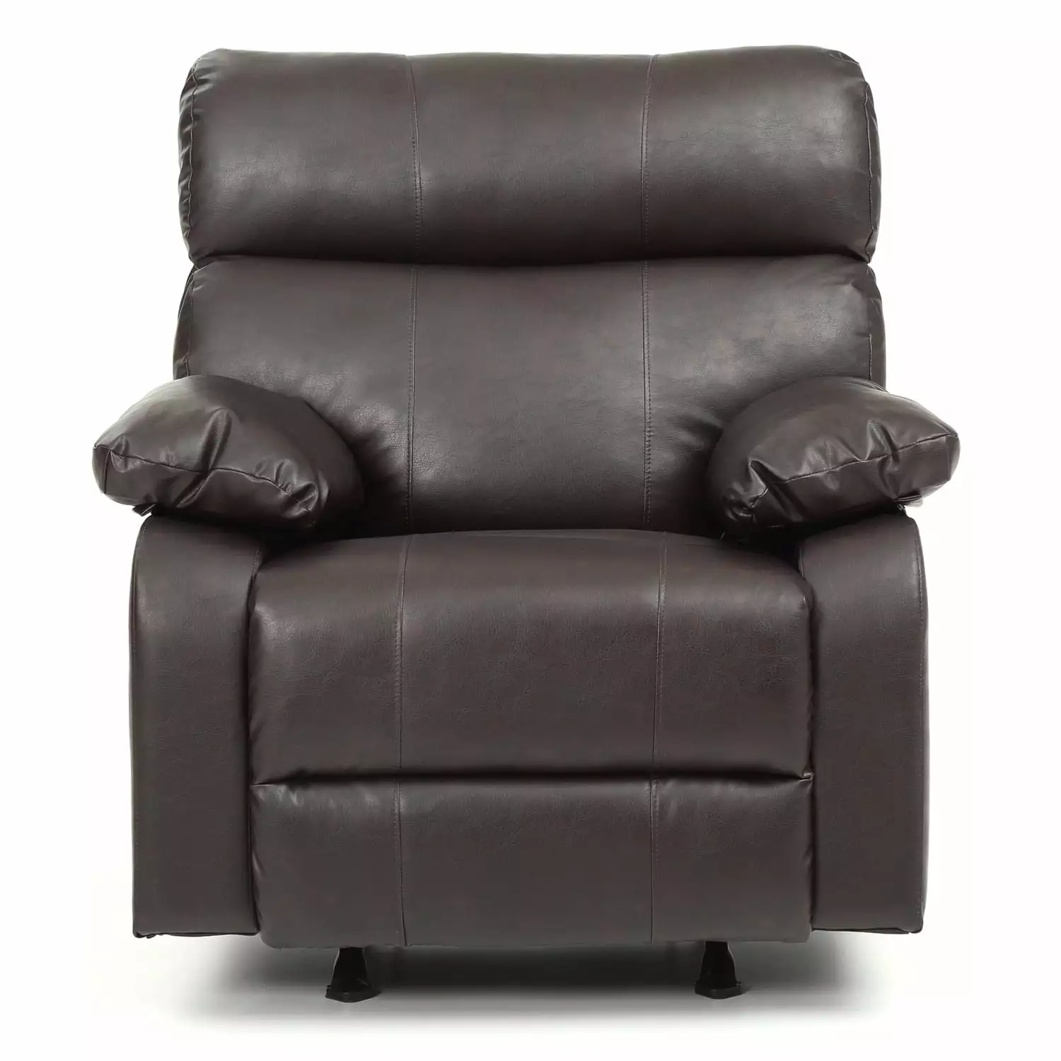 LYKE Home Dark Brown Rocker Recliner Chair Comfortable Design