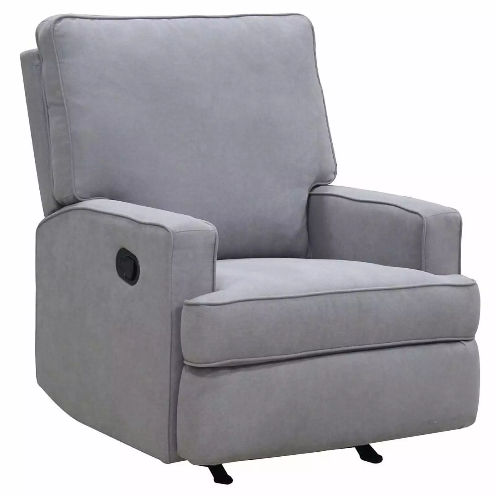 Pemberly Row Contemporary Gray Rocker Recliner Chair