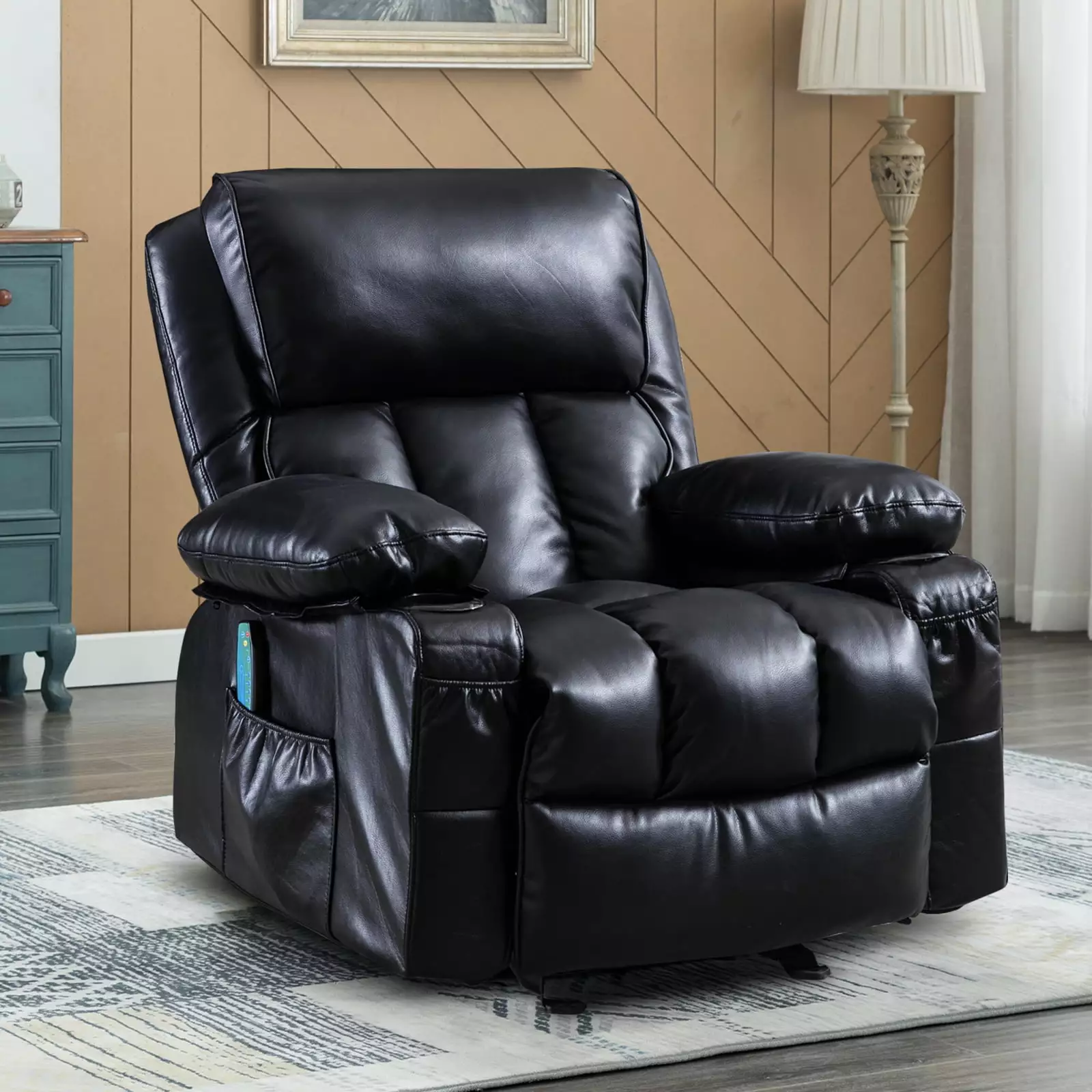 CoSoTower Recliner Chair Living Room Rocking Function and Side Pocket