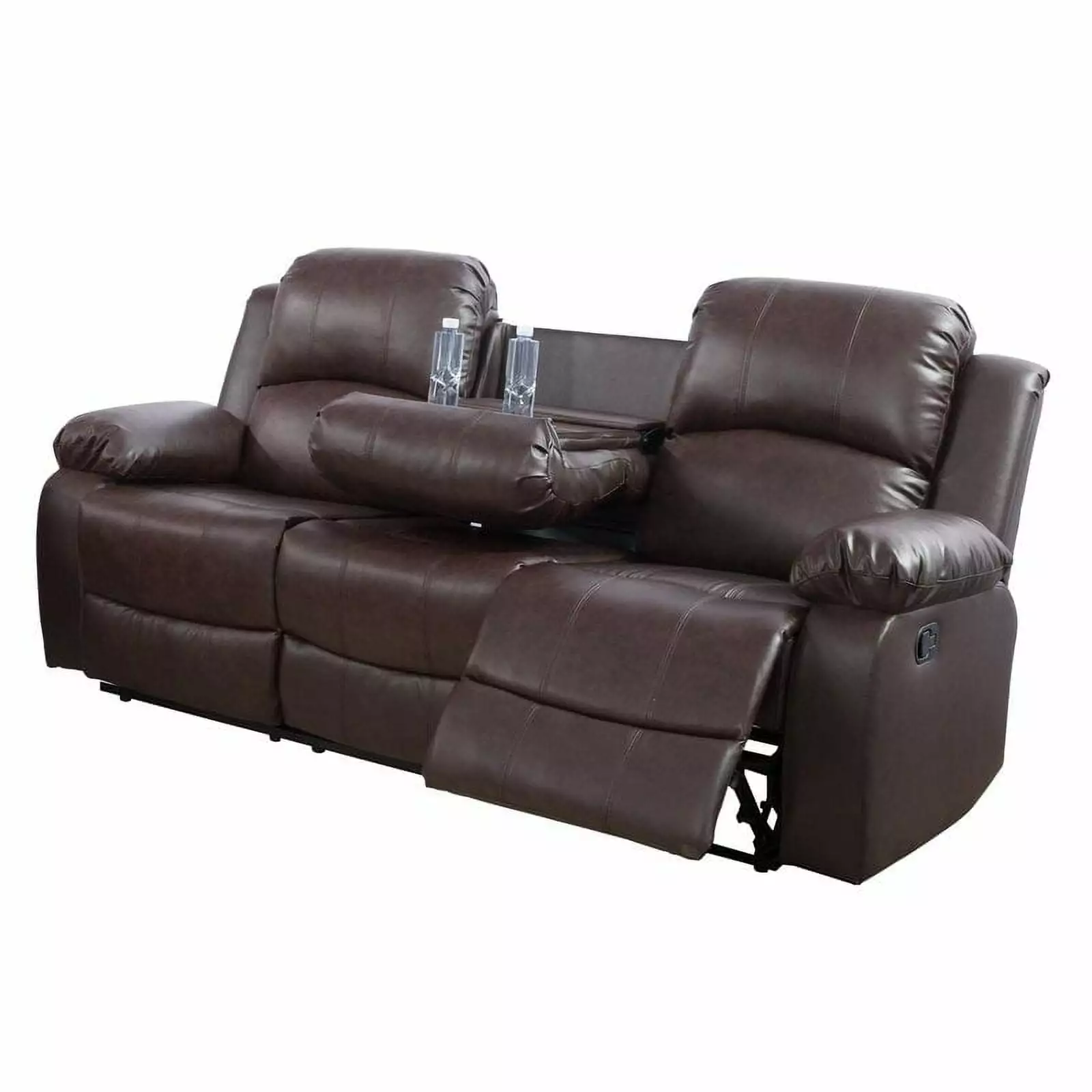 PonLiving Furniture Rena Living Room Manual Rocker Recliner Burgundy Fabric Pon Living Furniture Inc