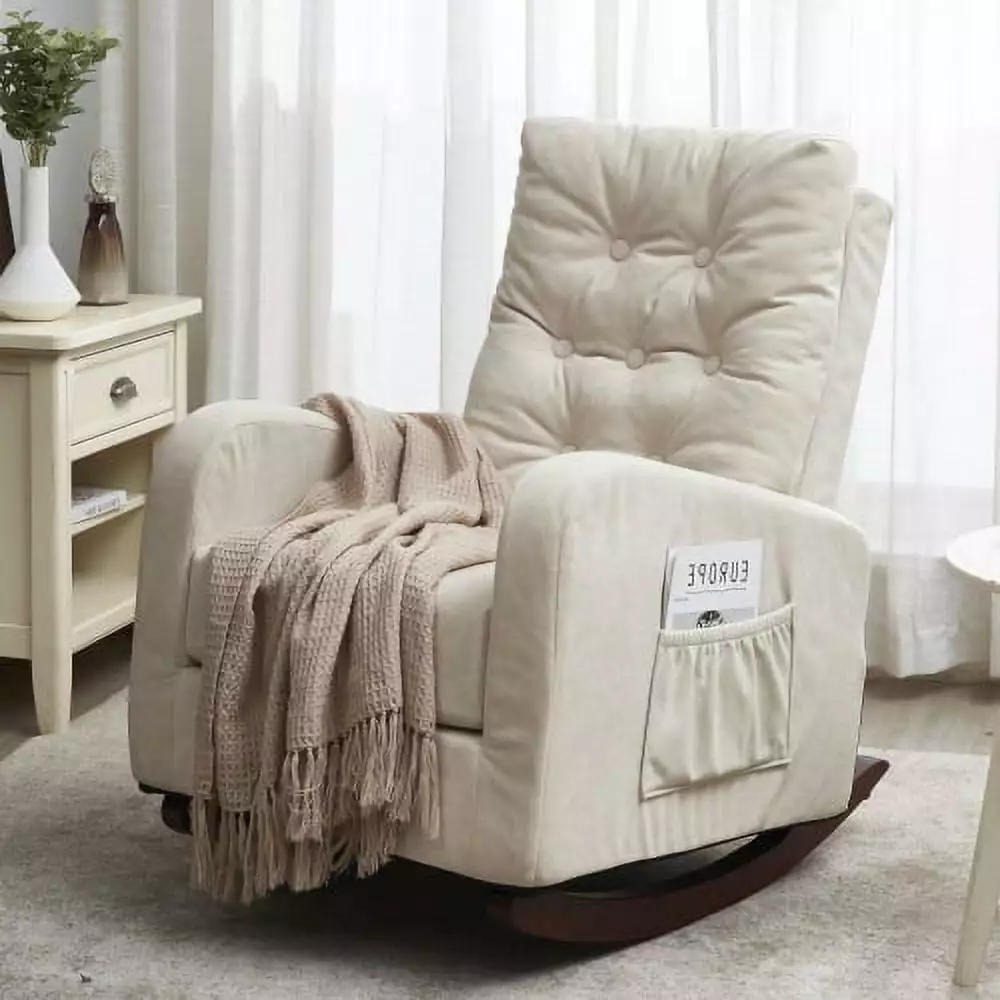 Recliner Chair Modern Rocker Adjustable Lazy Sofa Balcony Living Room Gaming Chair Pillow Triple Tree