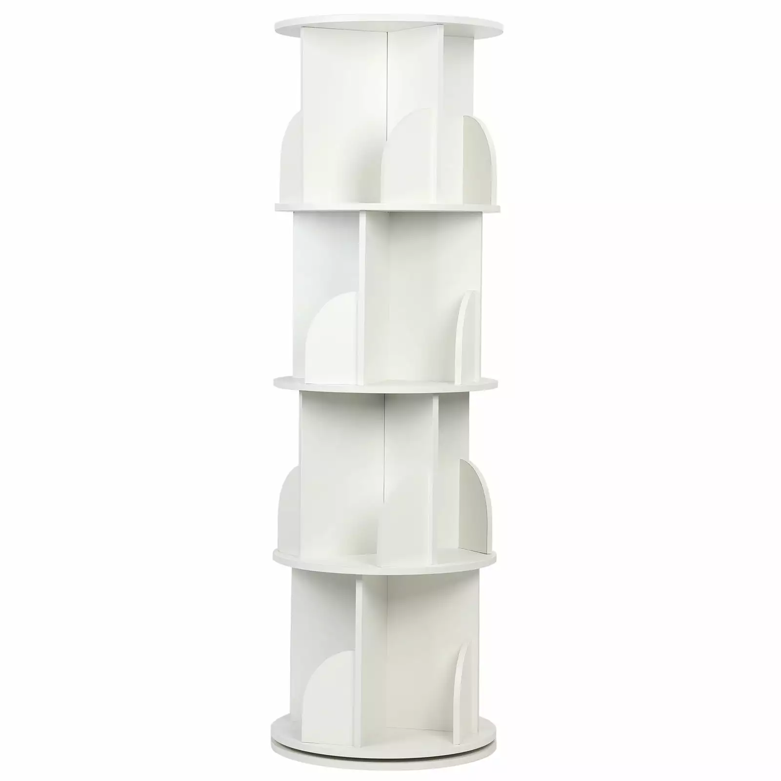Splendid Rotating Book Shelf 360 Spinning Bookshelf 4 Tier Floor Standing Display Small Spaces Kids' Rooms