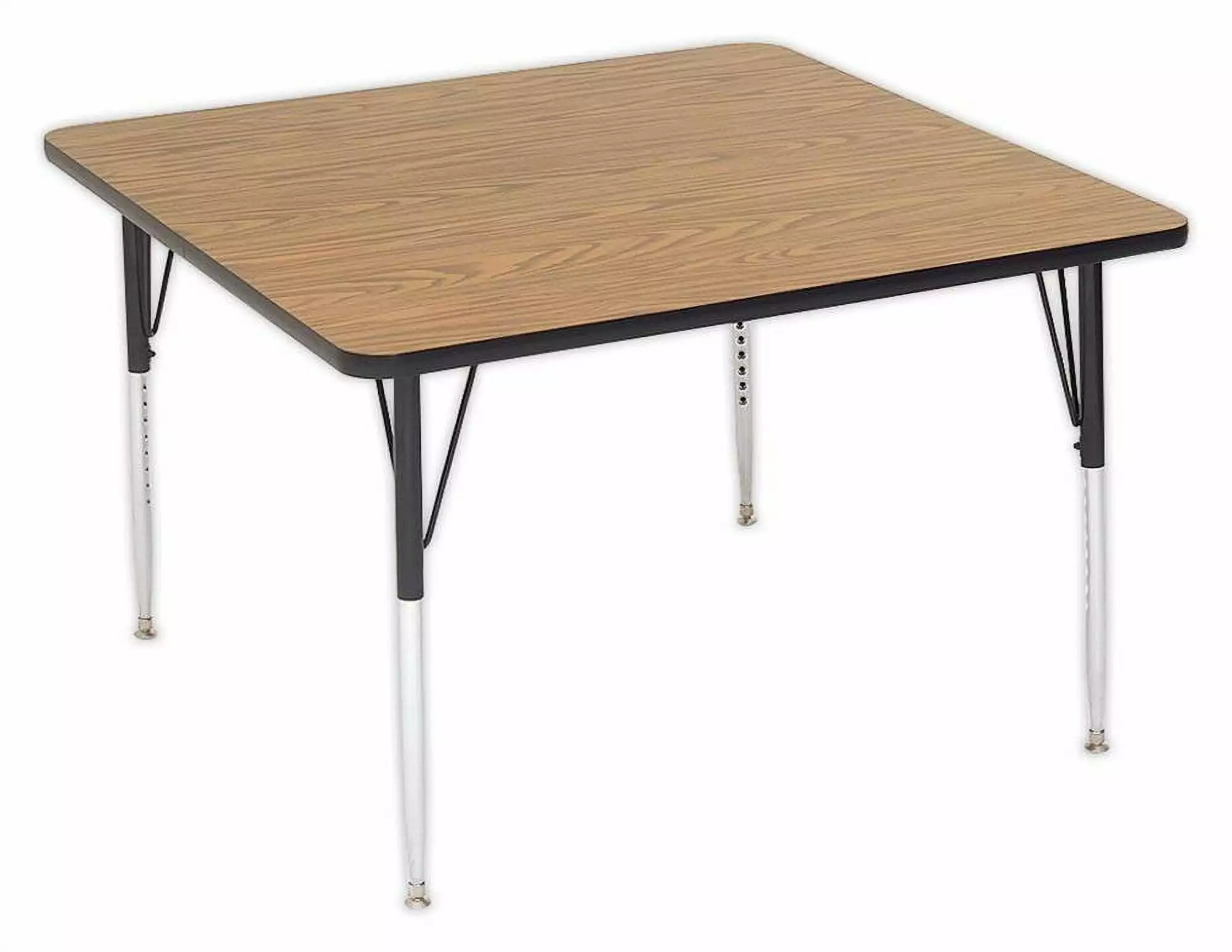Correll Inc. Deluxe High-Pressure Top Activity Tables 36x36 Square Green Black Chrome